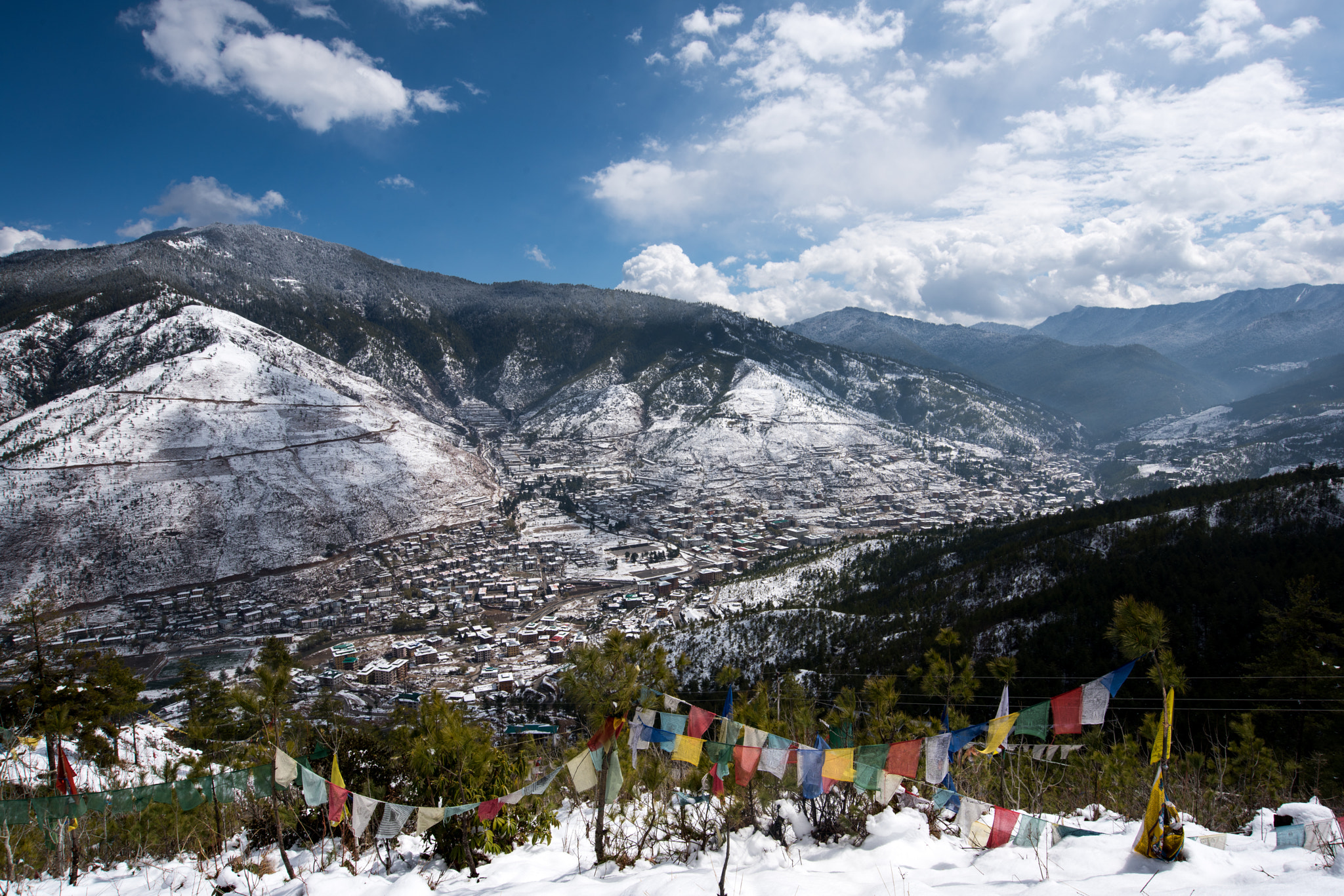 Nikon D810 + Nikon AF-S Nikkor 18-35mm F3.5-4.5G ED sample photo. Thimphu valley, bhutan photography