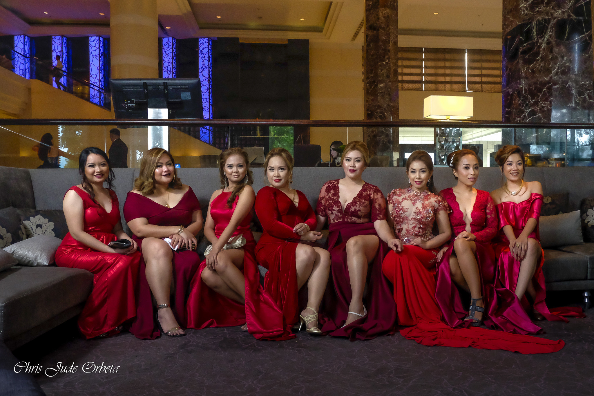Fujifilm X-T10 sample photo. Ladies in red photography