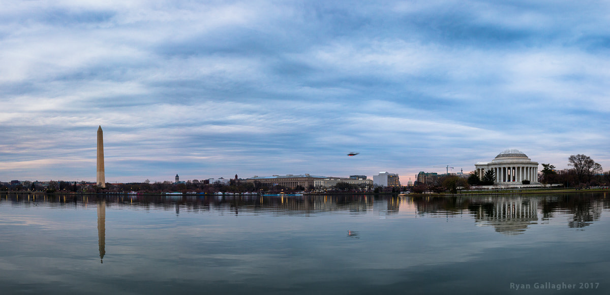 Canon EF-S 18-55mm F3.5-5.6 IS sample photo. Tidal basin panorama photography