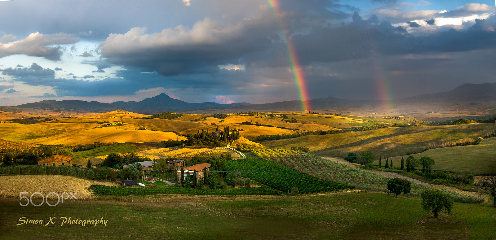 Canon EOS 70D + Canon EF 16-35mm F4L IS USM sample photo. Tuscany rainbow 2 photography