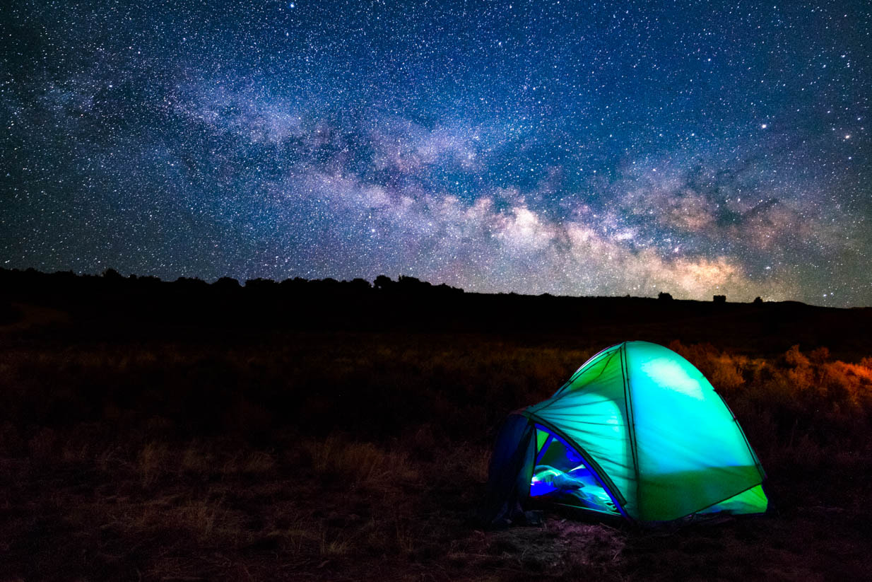 Sigma 18-200mm f/3.5-6.3 DC OS sample photo. Tent and milkyway photography