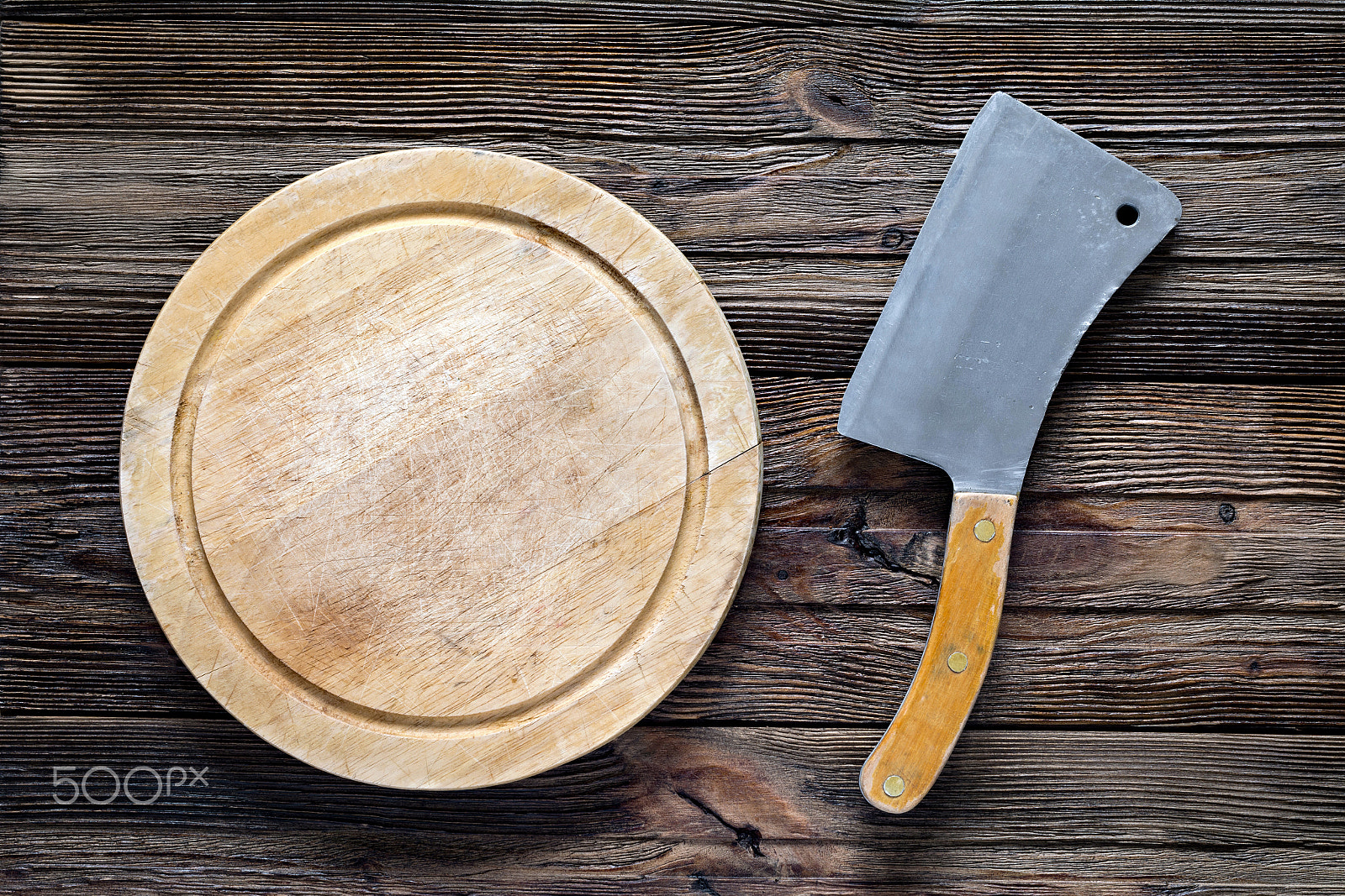 Nikon D7100 + Nikon AF-S Nikkor 50mm F1.4G sample photo. Meat cleaver and chopping board photography