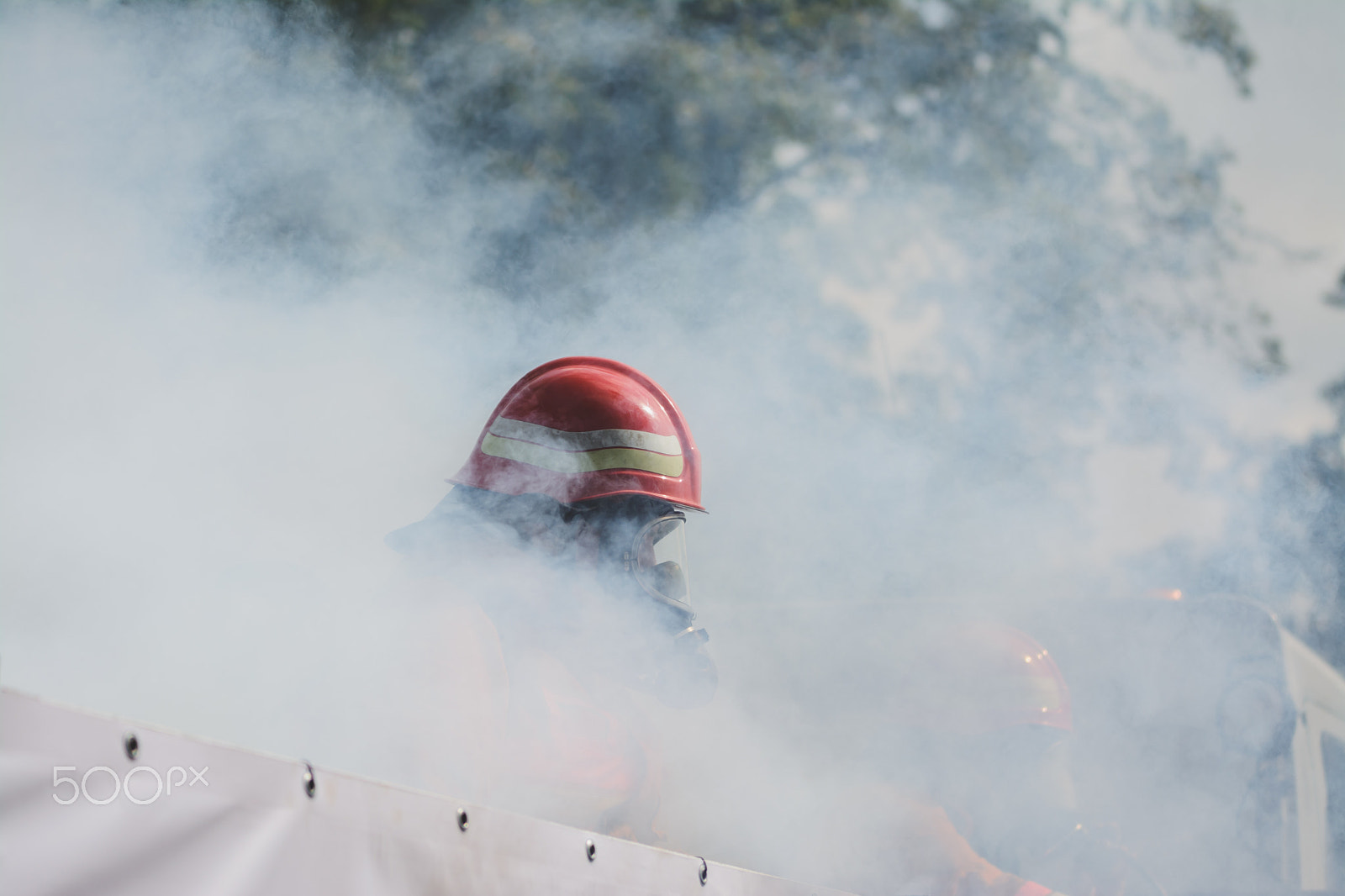 Nikon D7100 + Sigma 70-200mm F2.8 EX DG OS HSM sample photo. Firefighter at work photography