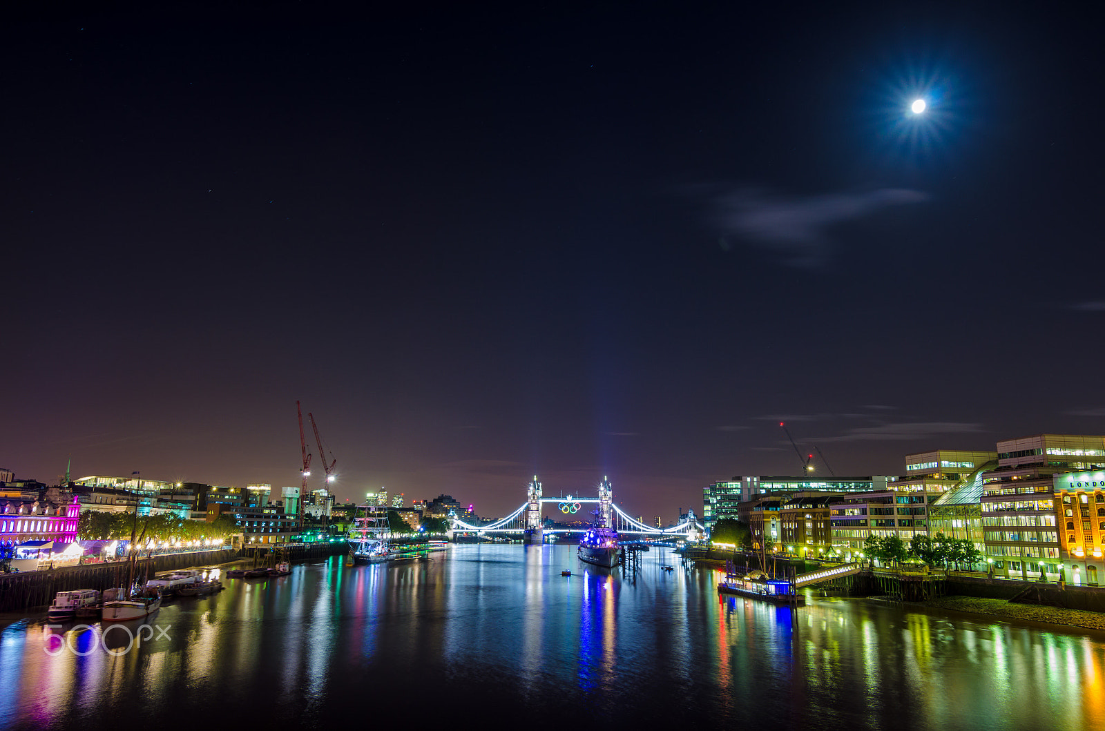 Tokina AT-X Pro 11-16mm F2.8 DX sample photo. London bridge 2012 olympic rings photography