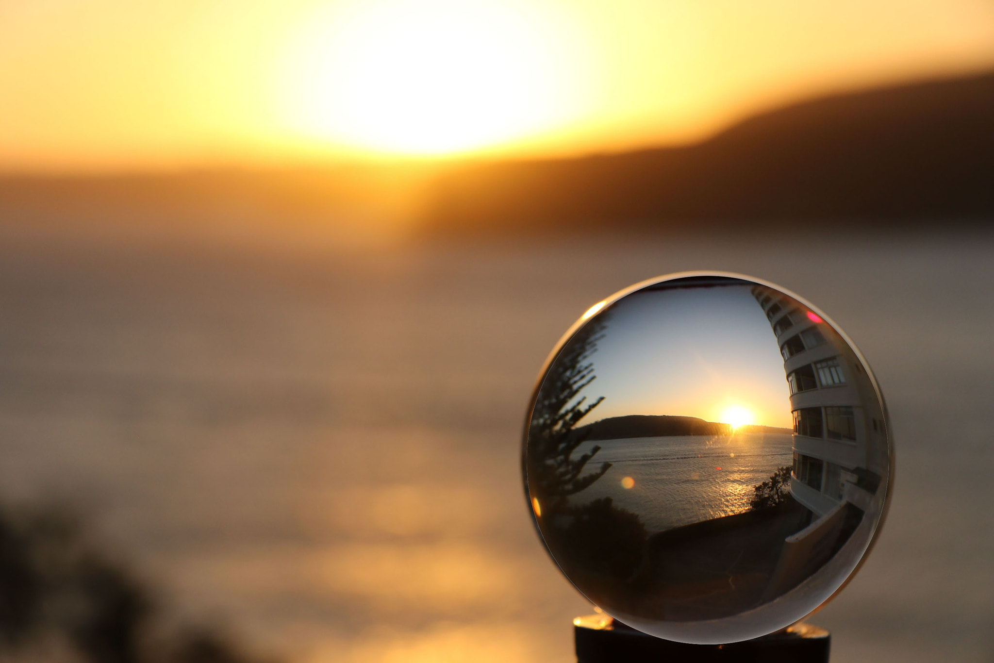 Canon EF-S 18-200mm F3.5-5.6 IS sample photo. Sunset through a crystal ball photography