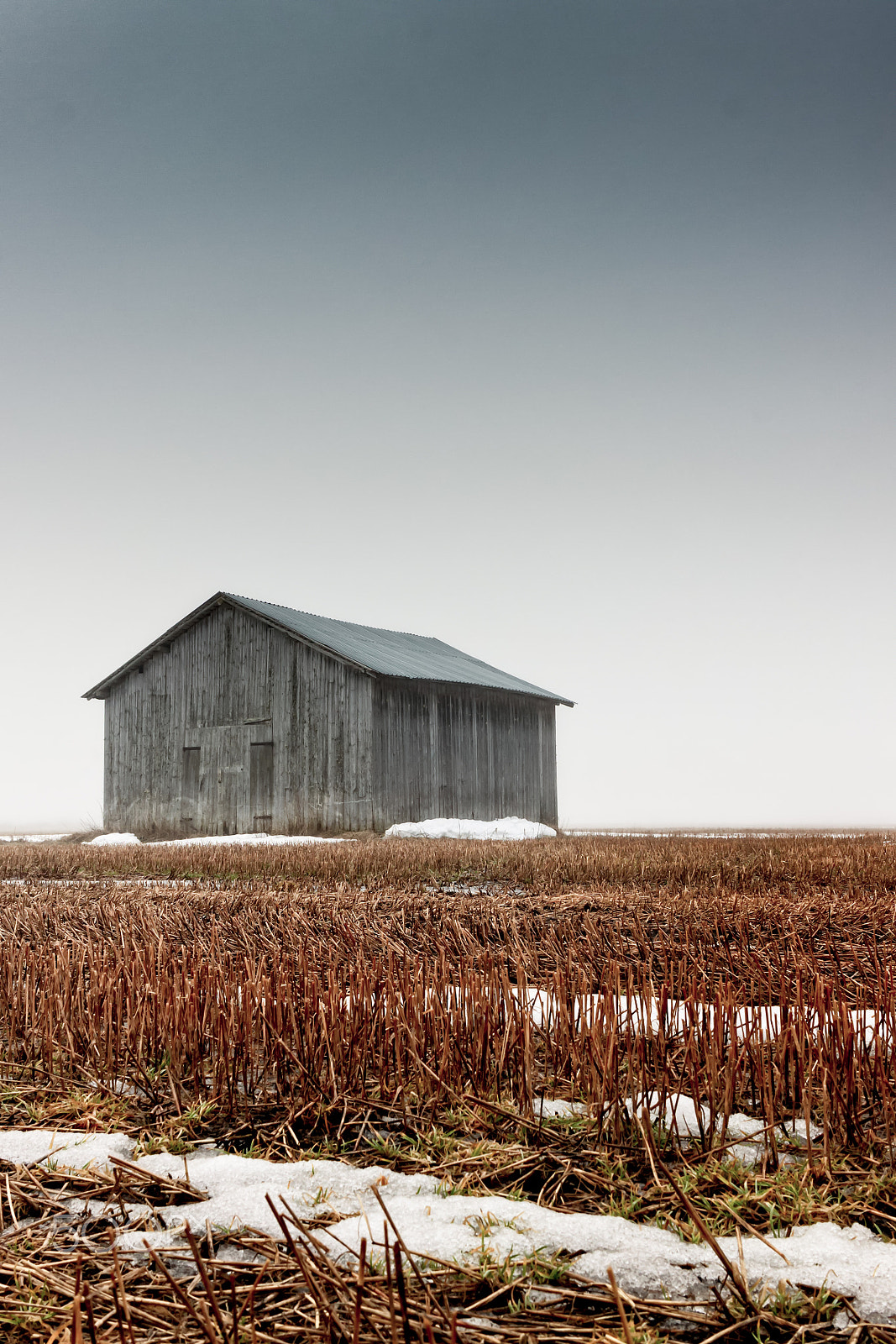 Canon EF-S 24mm F2.8 STM sample photo. Snow melting on the fields photography