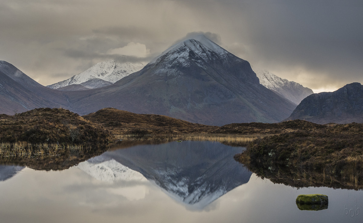 Nikon D800 + Sigma 70-200mm F2.8 EX DG Macro HSM II sample photo. Sligachan, marsco reflection. photography