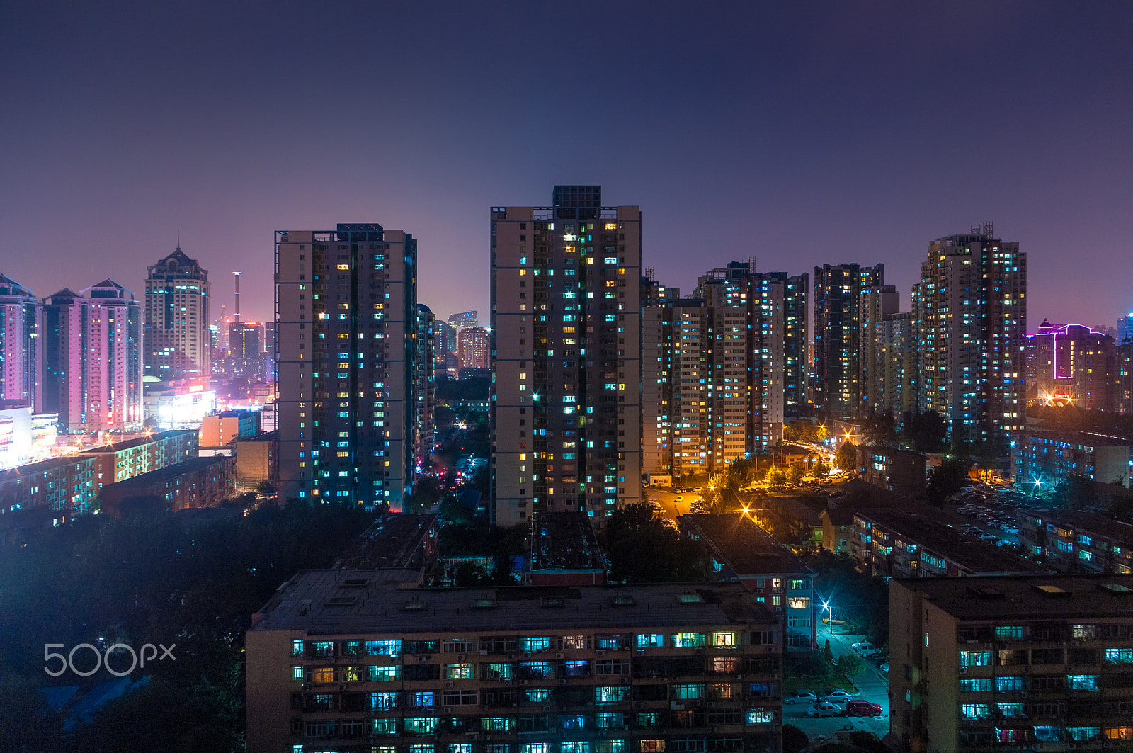 Pentax K-7 sample photo. Beijing's neon nightscape photography