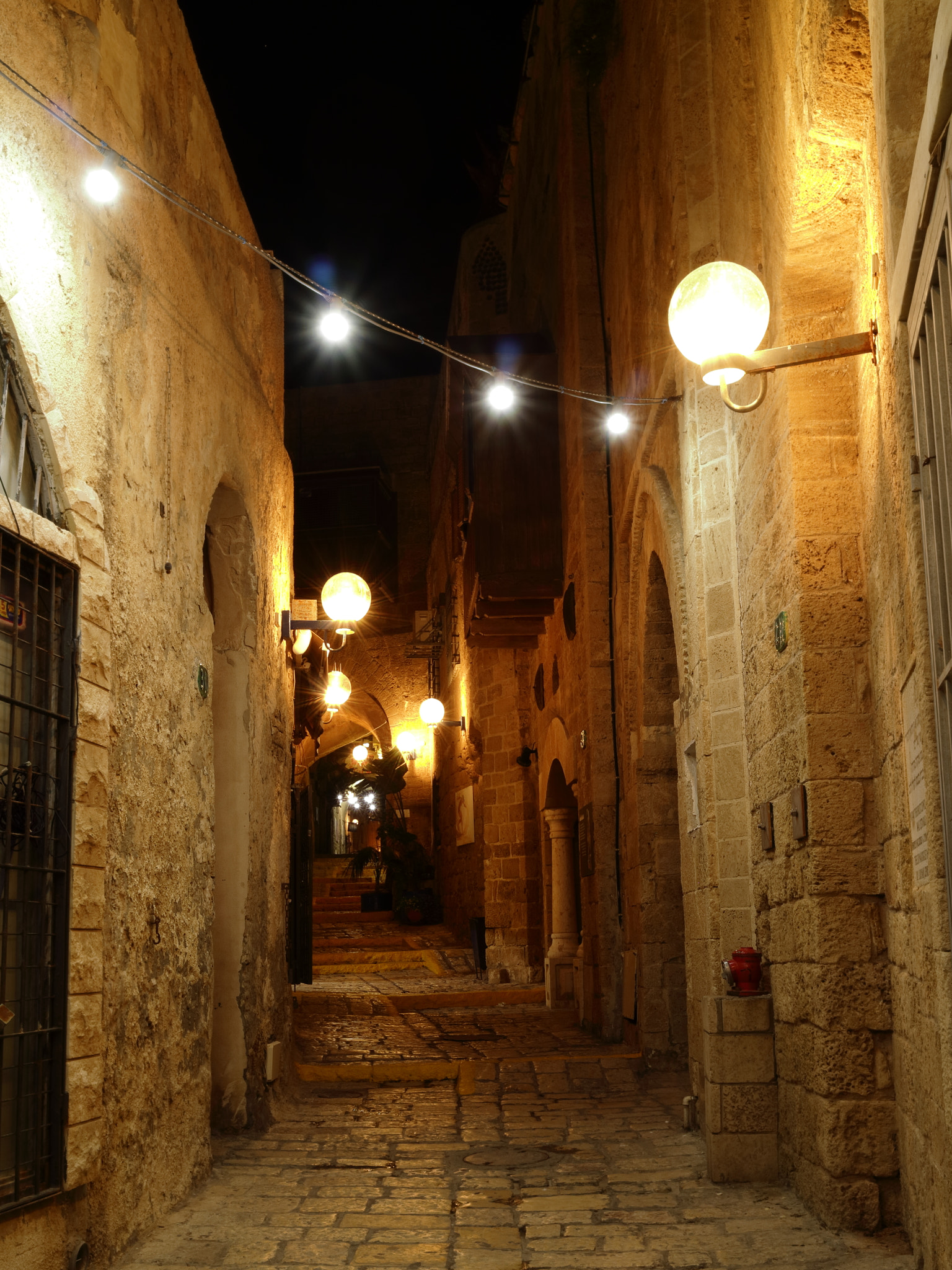 Canon EOS M3 sample photo. Street lights of jaffa photography