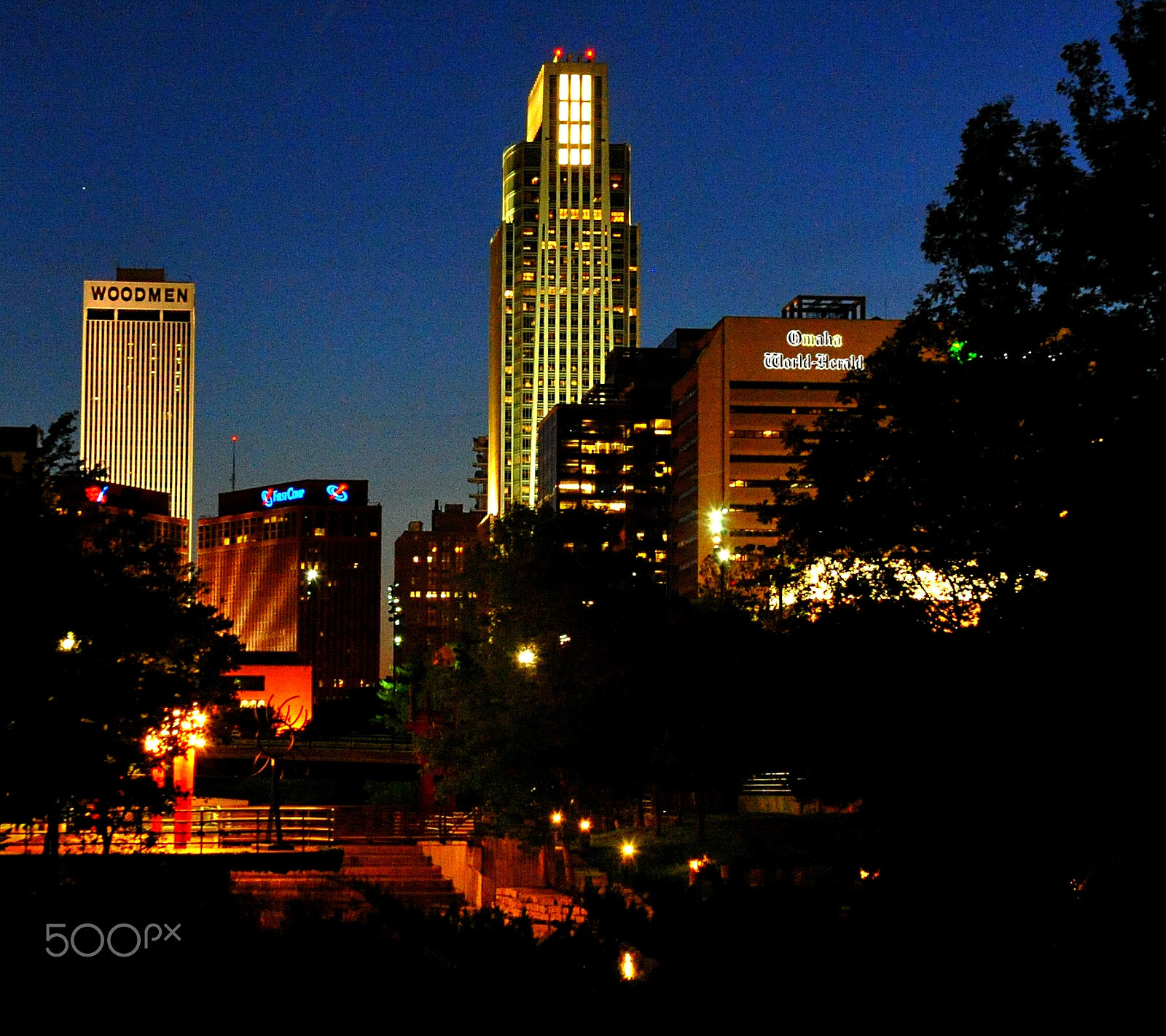 Nikon D700 sample photo. Omaha at sunset photography