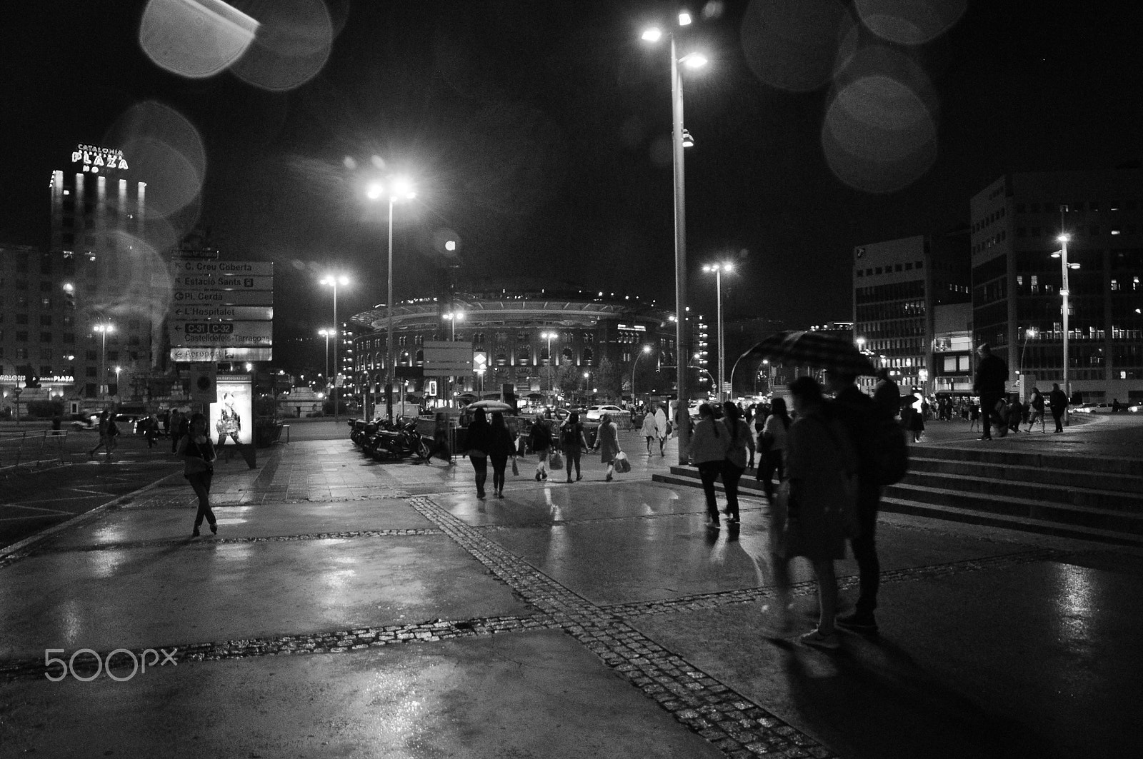 Nikon D90 sample photo. Night rain photography