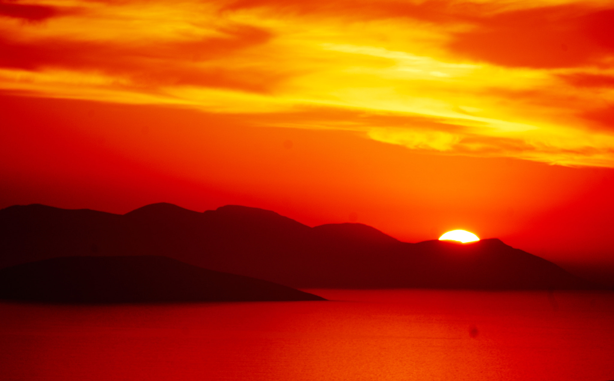 Sony a7 II sample photo. Sunset over the  egea sea photography