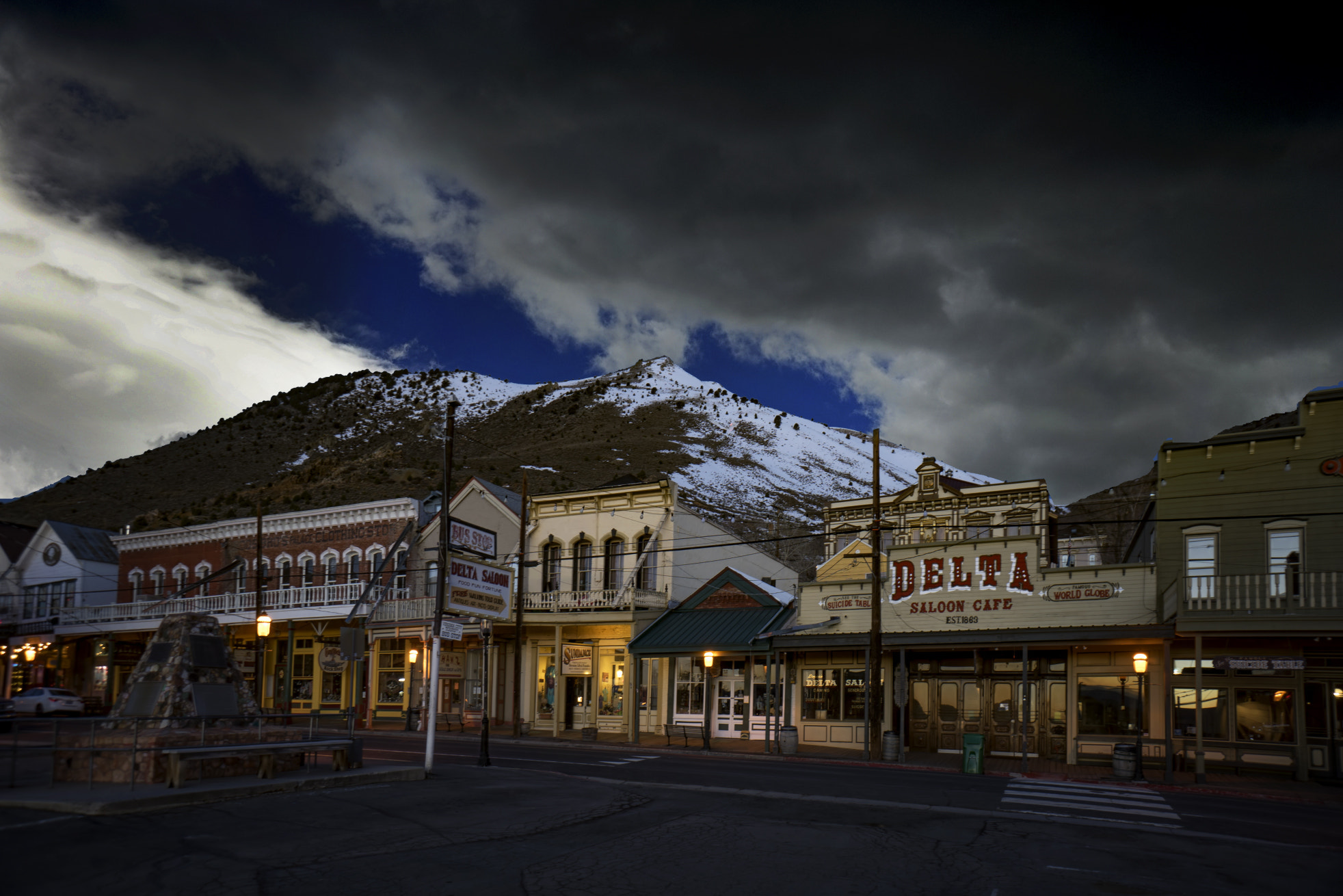 Sony a7 + Sony E 10-18mm F4 OSS sample photo. Western town right before sunrise photography