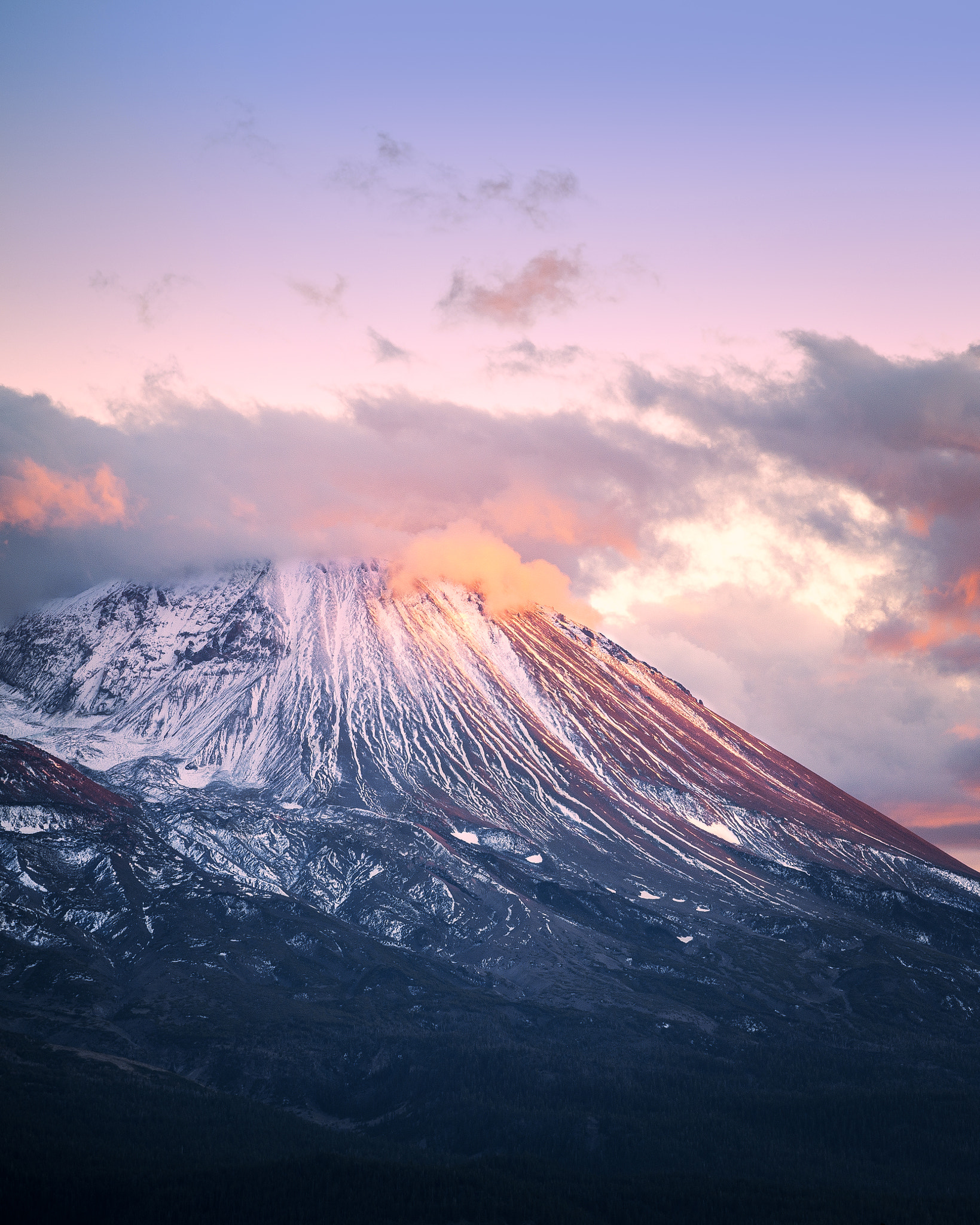 Nikon D800 sample photo. Sunset on shasta photography