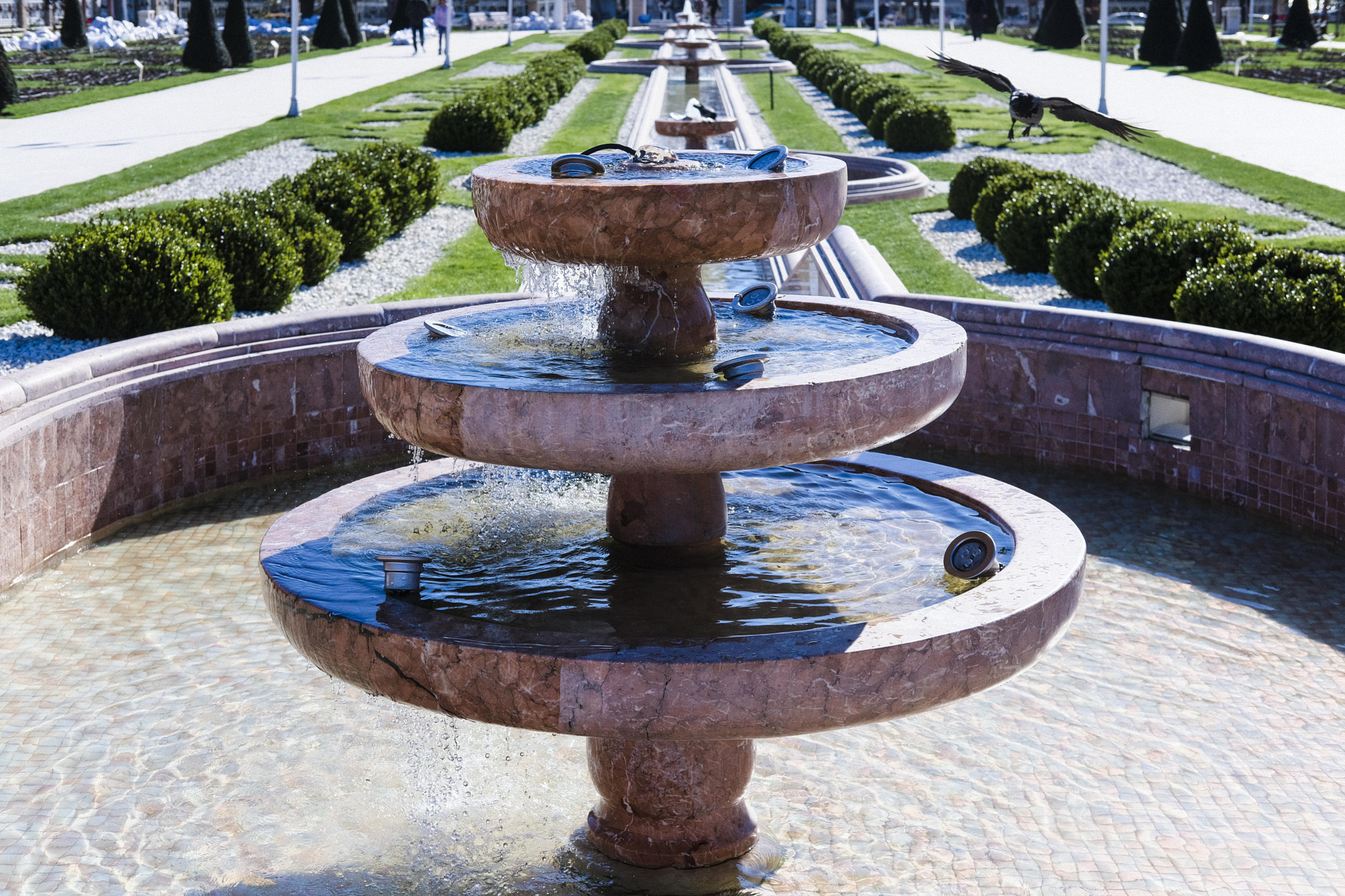 Fujifilm X-Pro2 sample photo. Water fountain with decorations photography