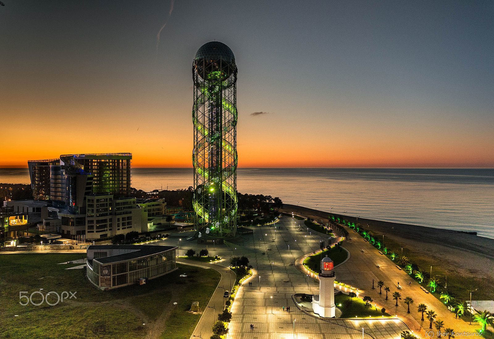 Nikon Df sample photo. Sunset in batumi photography
