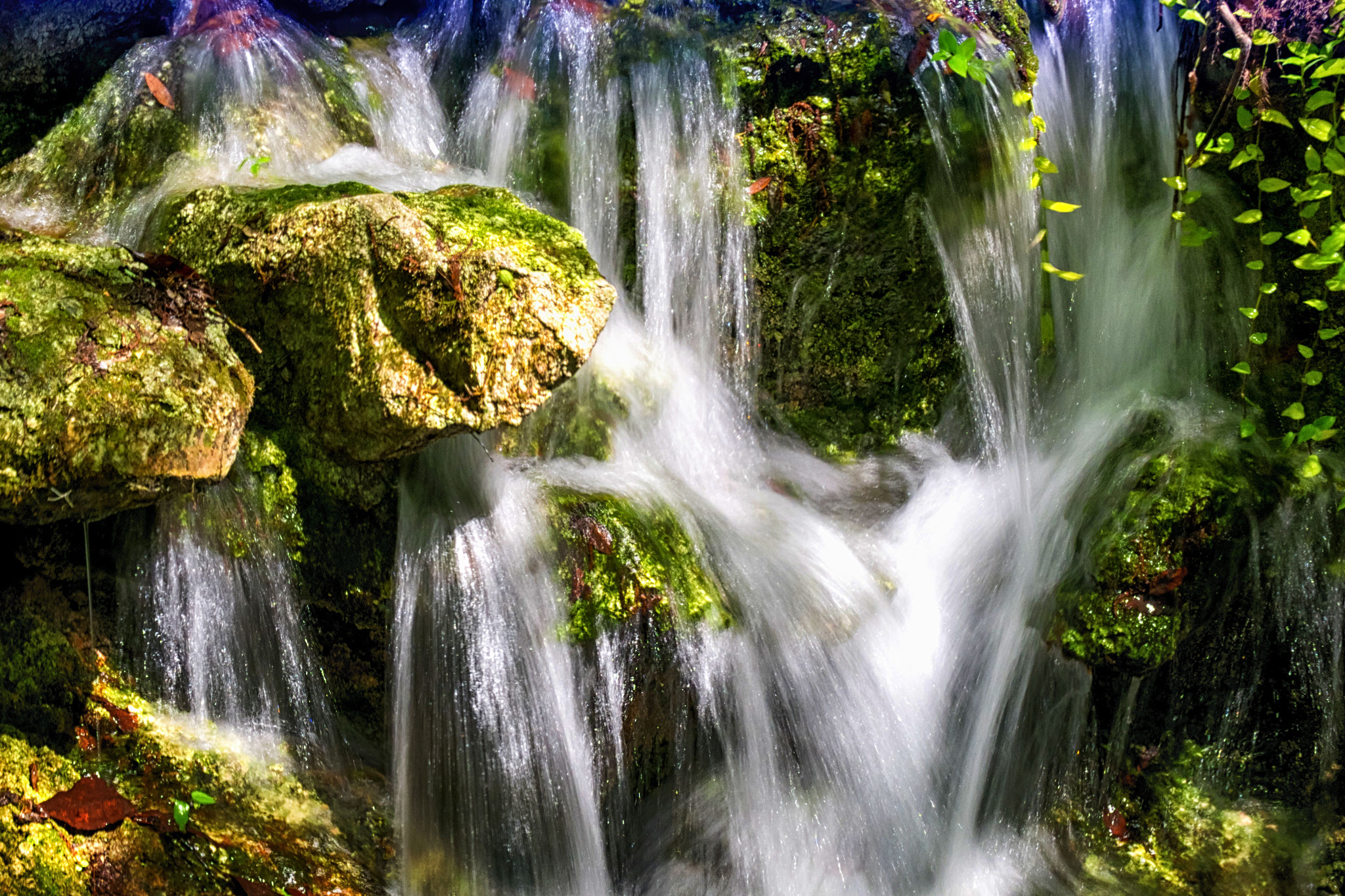 Fujifilm X-E1 sample photo. Waterfall rainbow spring photography