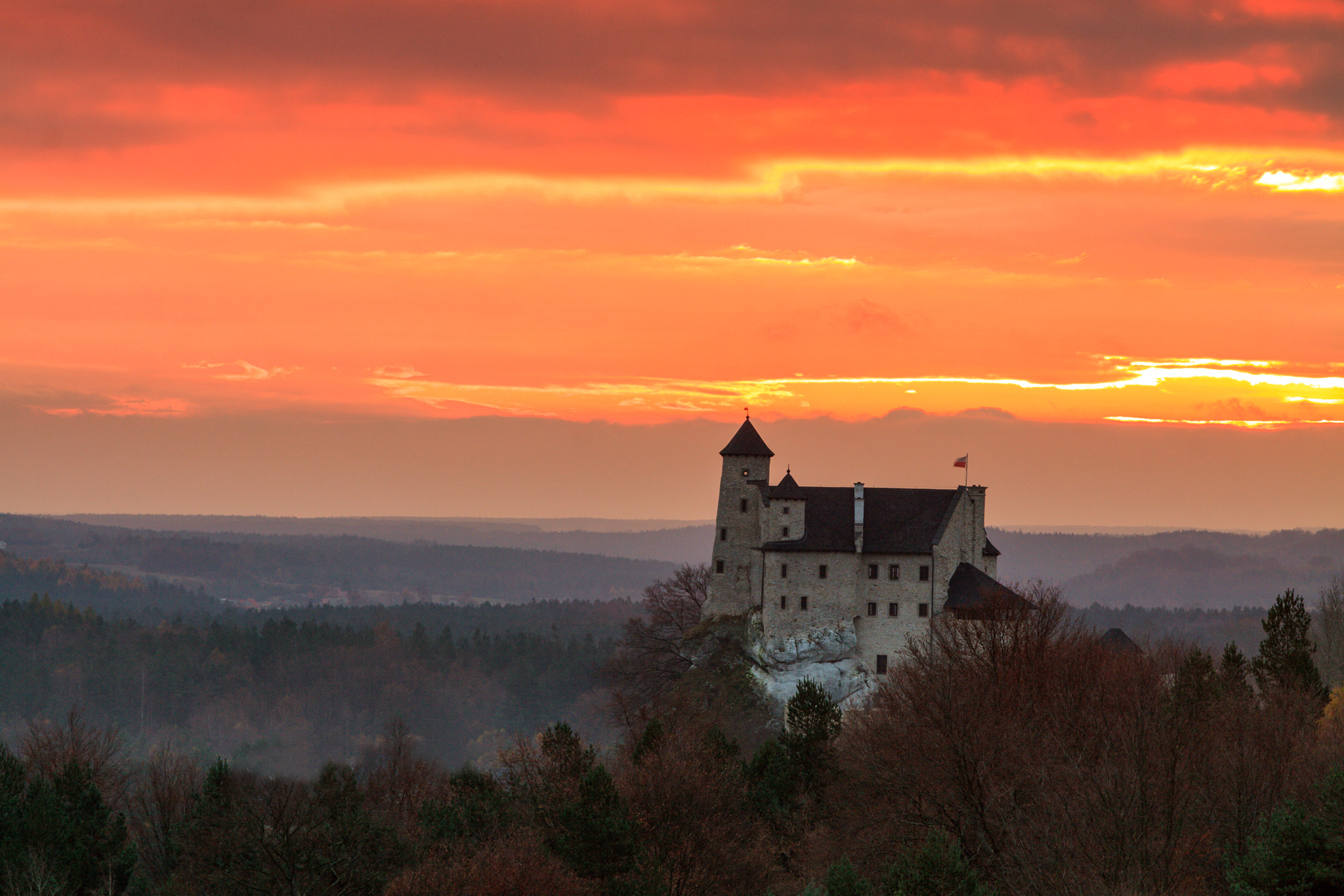 Canon EOS 50D sample photo. Bobolice sunrise photography