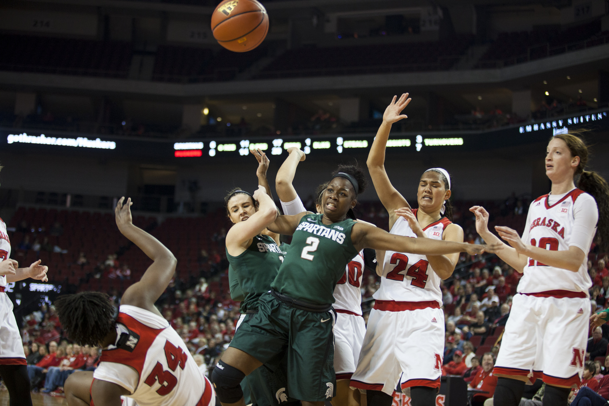 Canon EOS 5D Mark II sample photo. Huskers vs. spartans photography