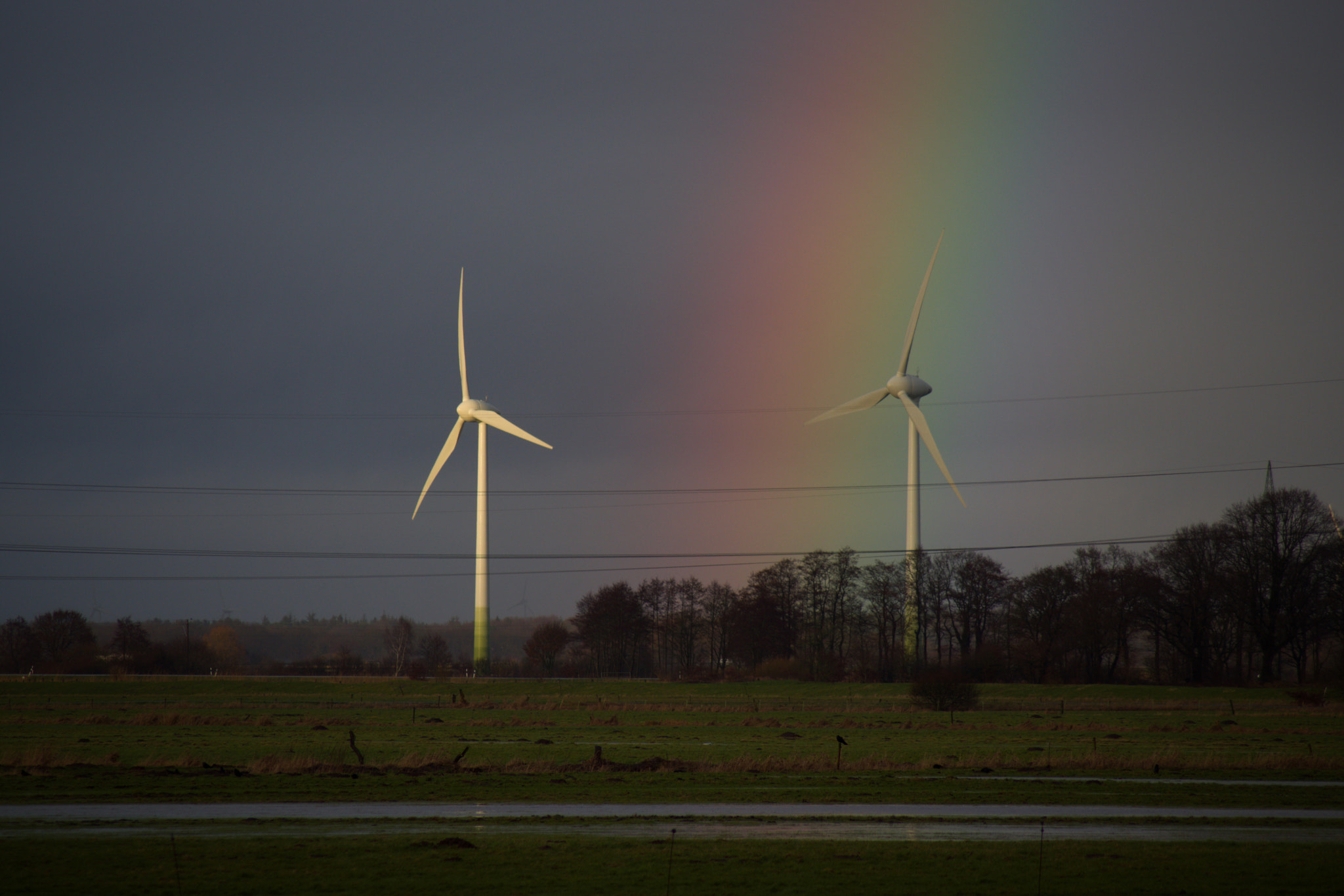 Tamron AF 70-300mm F4-5.6 LD Macro 1:2 sample photo. Rainbow & windmill photography