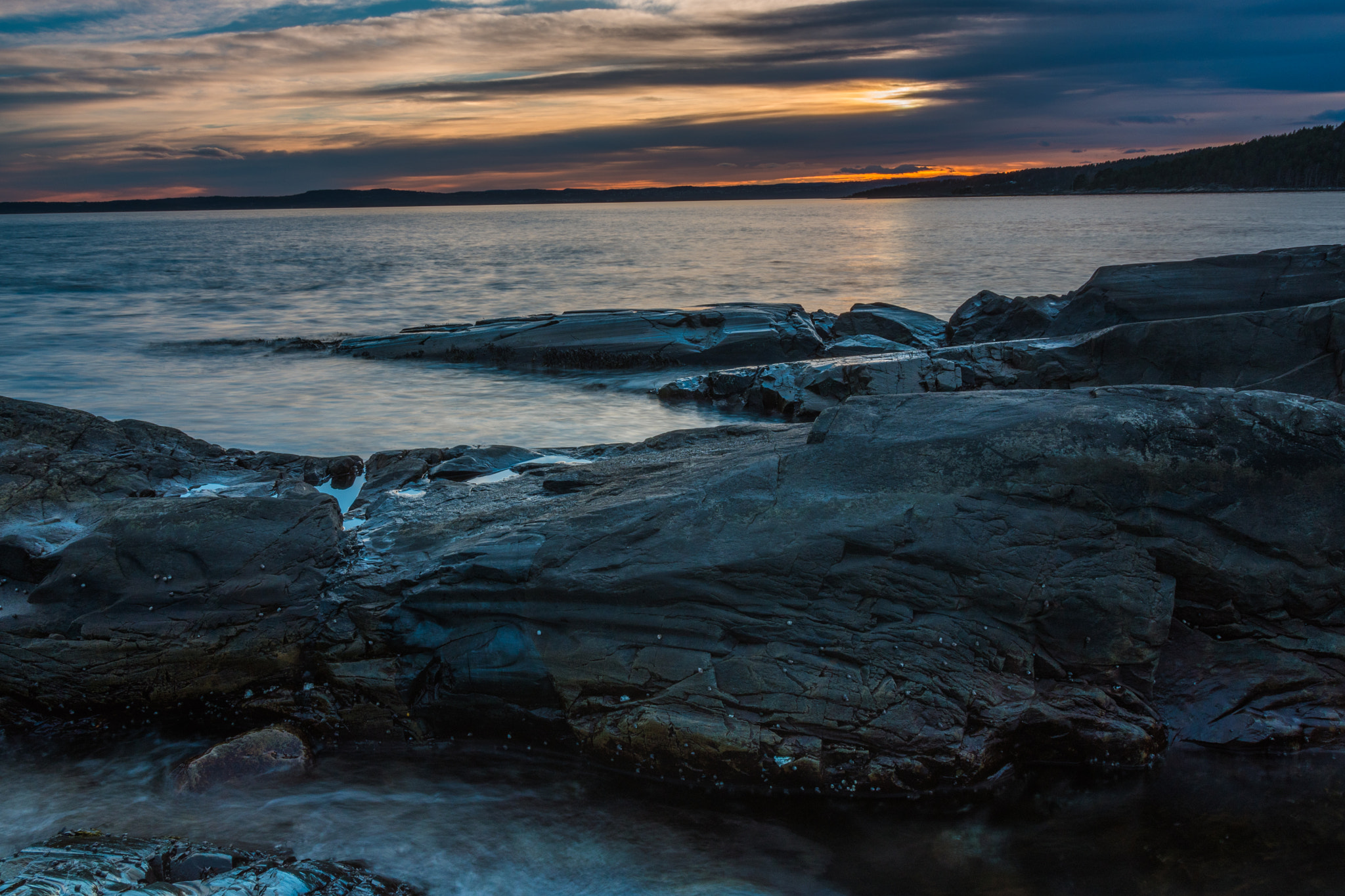 Sony a6500 sample photo. Sunset in the oslo fjord photography