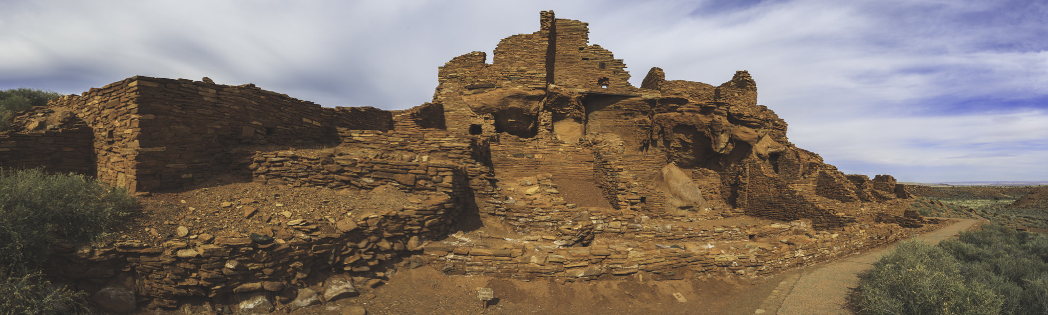 Canon EOS 750D (EOS Rebel T6i / EOS Kiss X8i) + Tamron AF 19-35mm f/3.5-4.5 sample photo. Wupatki ruins panoramic photography