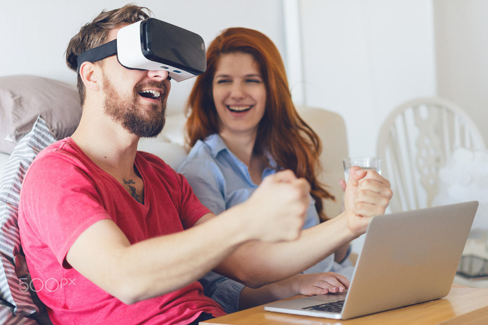 Nikon D800 sample photo. Young couple using vr headsets photography