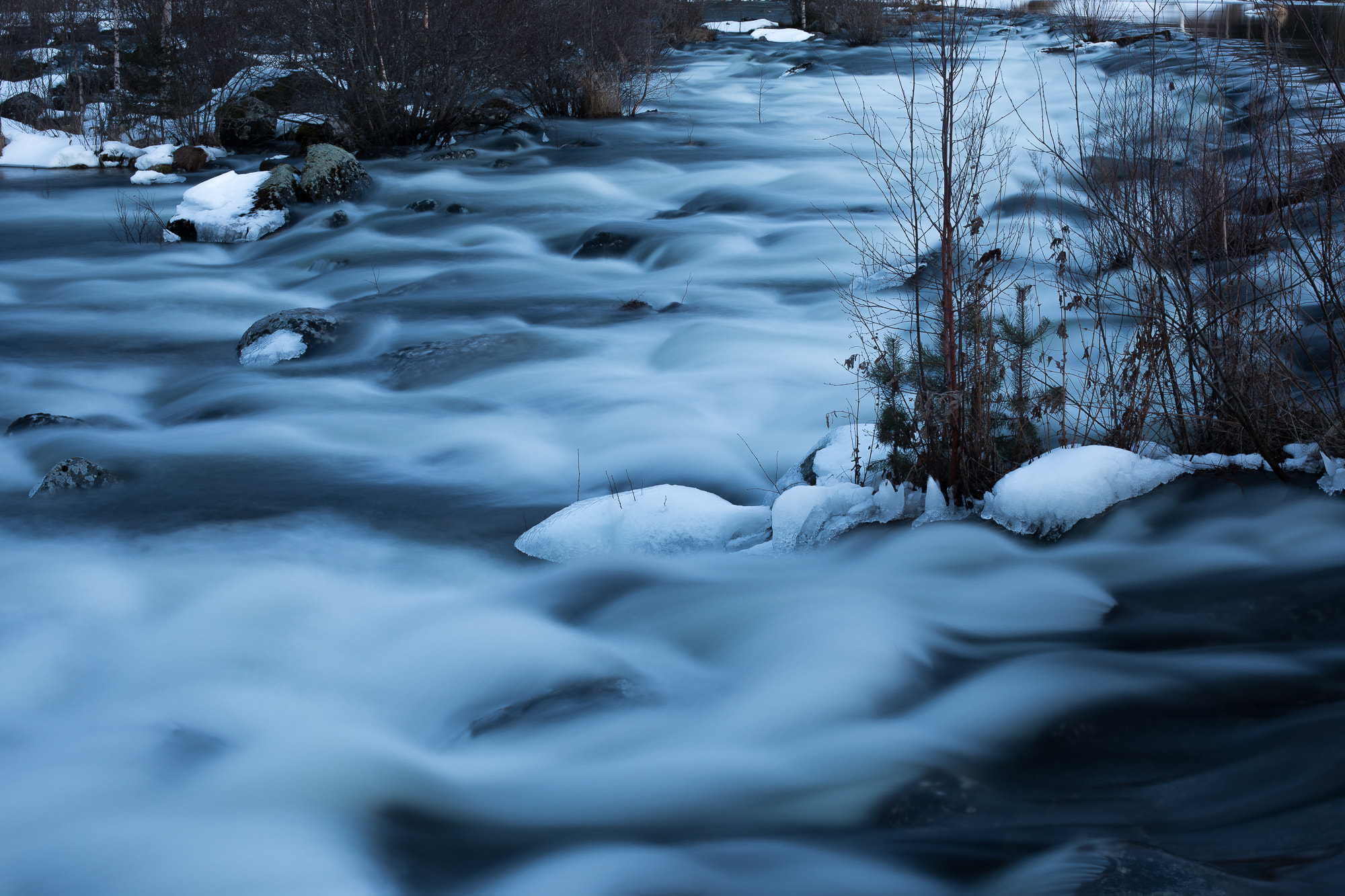 Canon EF 50mm F1.4 USM sample photo. Winter at river ljungan photography
