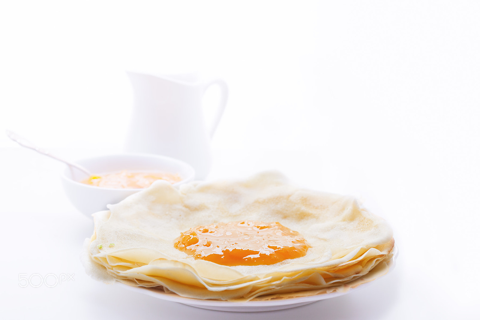 Canon EOS 5D Mark II sample photo. Crispy crepes with apricot jam photography