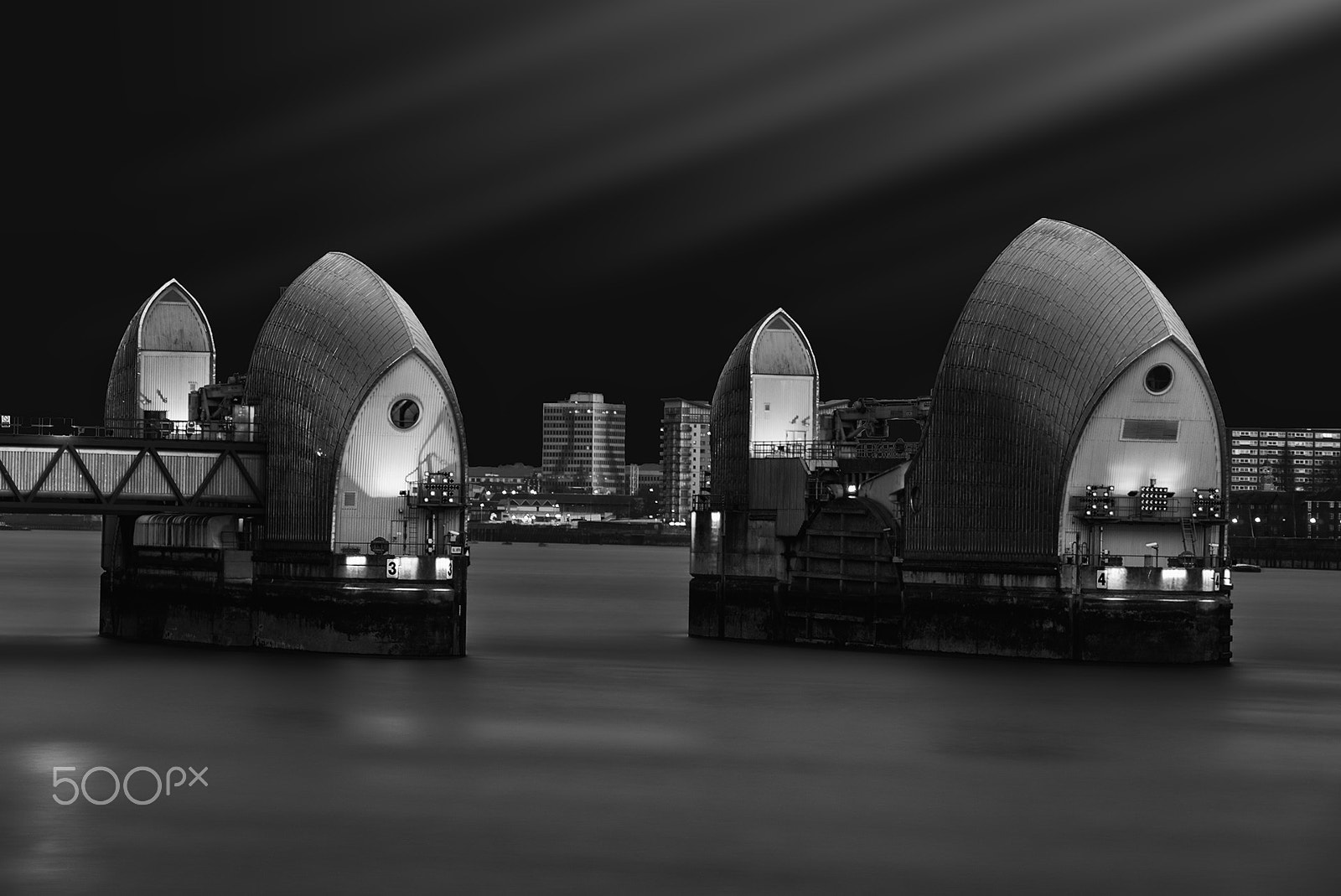 Sony a7 sample photo. The thames barrier photography