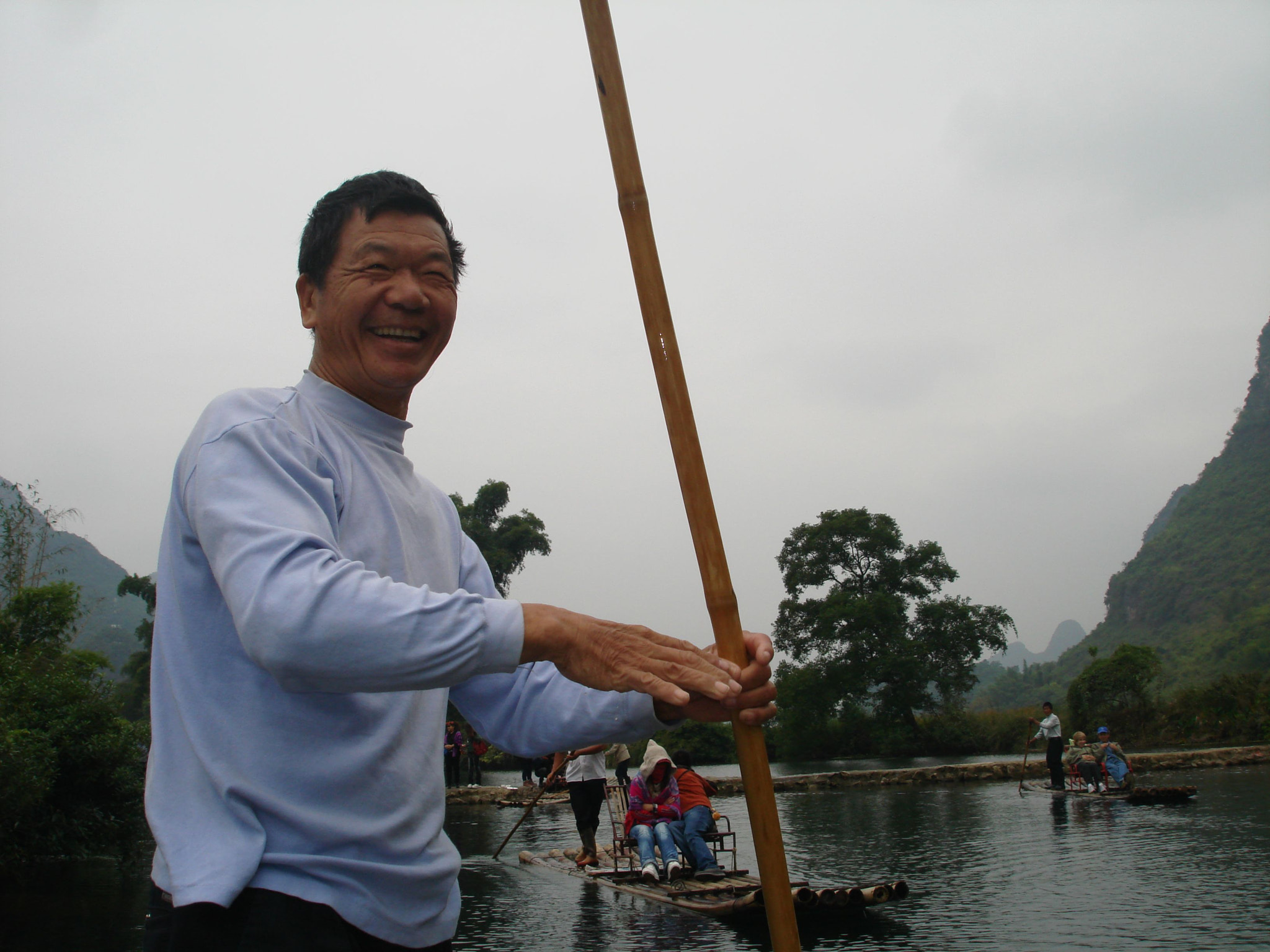 Sony DSC-W100 sample photo. Oarsman, china, lee river photography