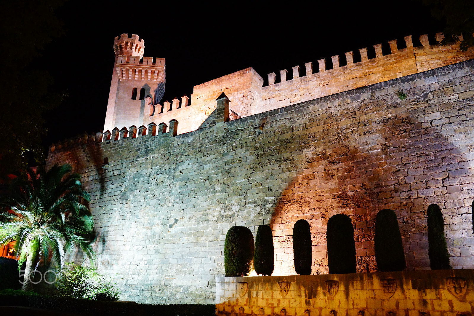 Sony SLT-A77 sample photo. Royal palace of la almudaina at night photography