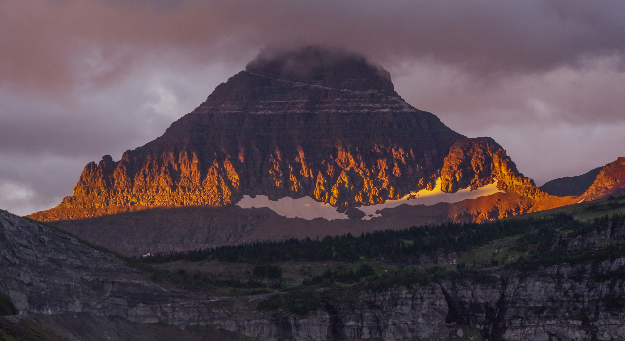 HD Pentax DA 55-300mm F4.0-5.8 ED WR sample photo. Mt. reynolds sunrise, glacier national park photography