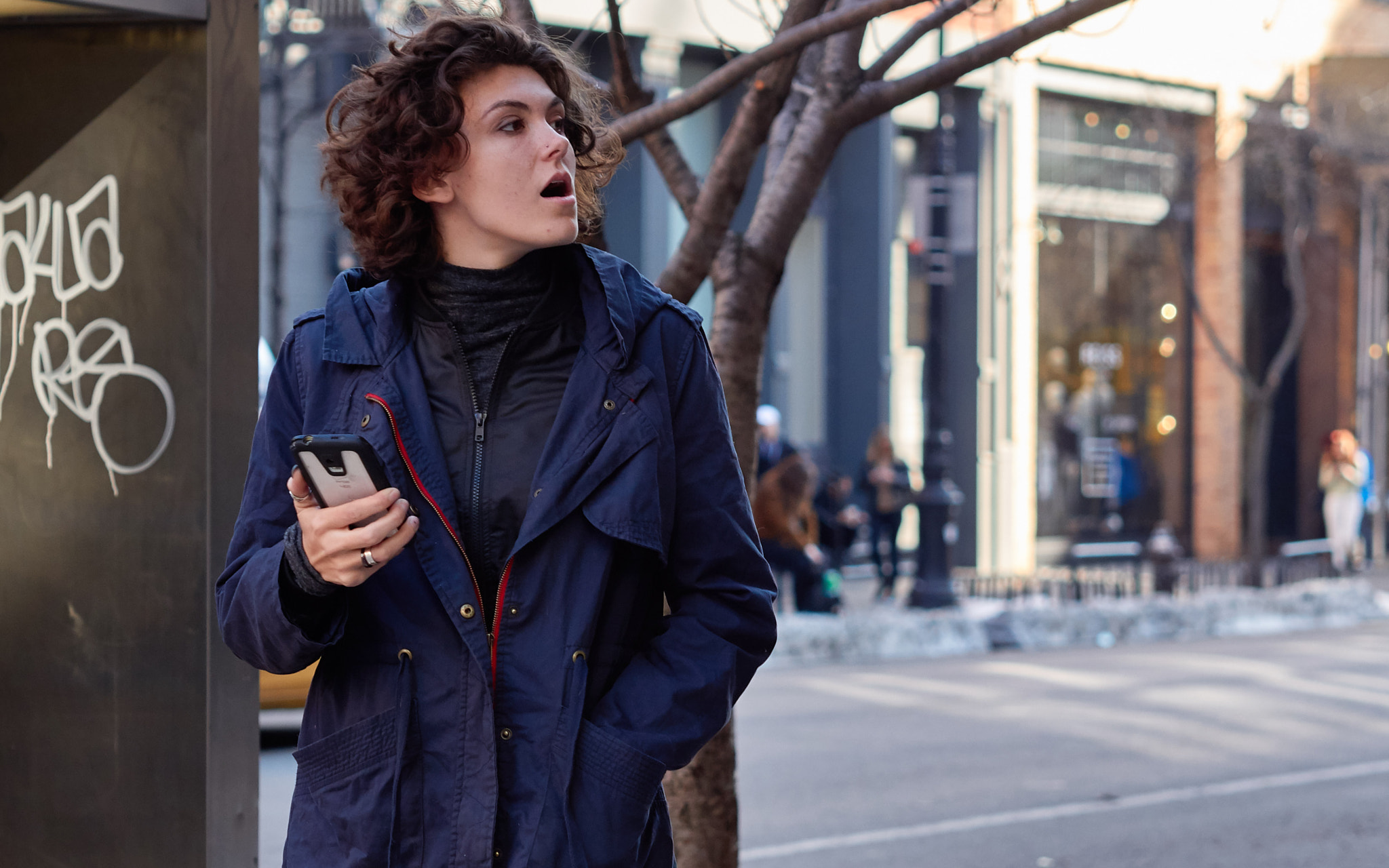 Panasonic Lumix DMC-GH4 + Olympus M.Zuiko Digital 45mm F1.8 sample photo. Early spring in soho, nyc photography