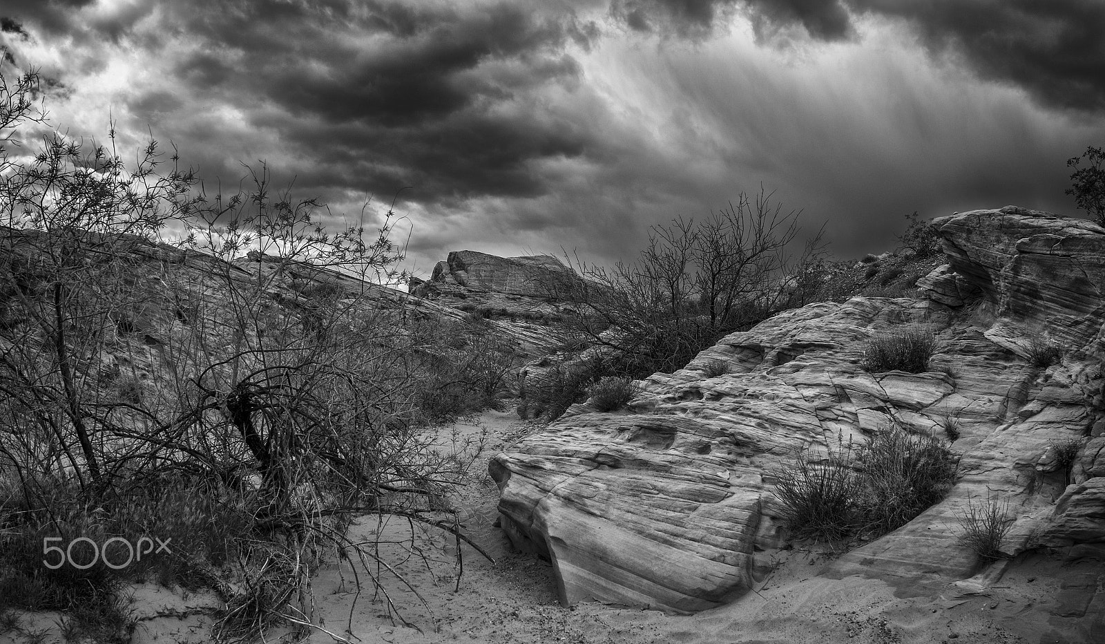 E 20mm F2 sample photo. Valley of fire before the rain photography
