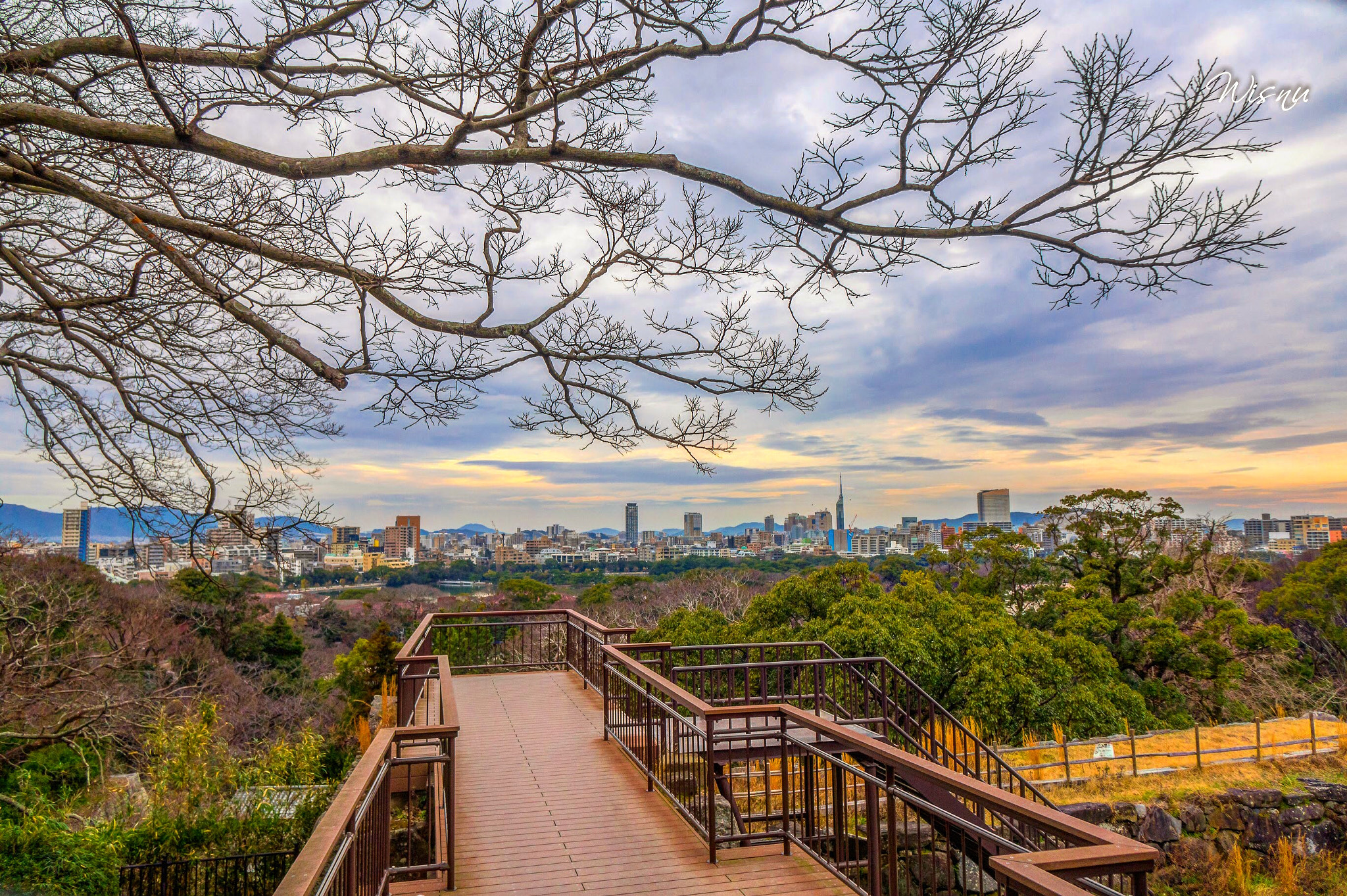 24-200mm F2.8 sample photo. A view of fukuoka city from fukuoka castle ruins.  photography