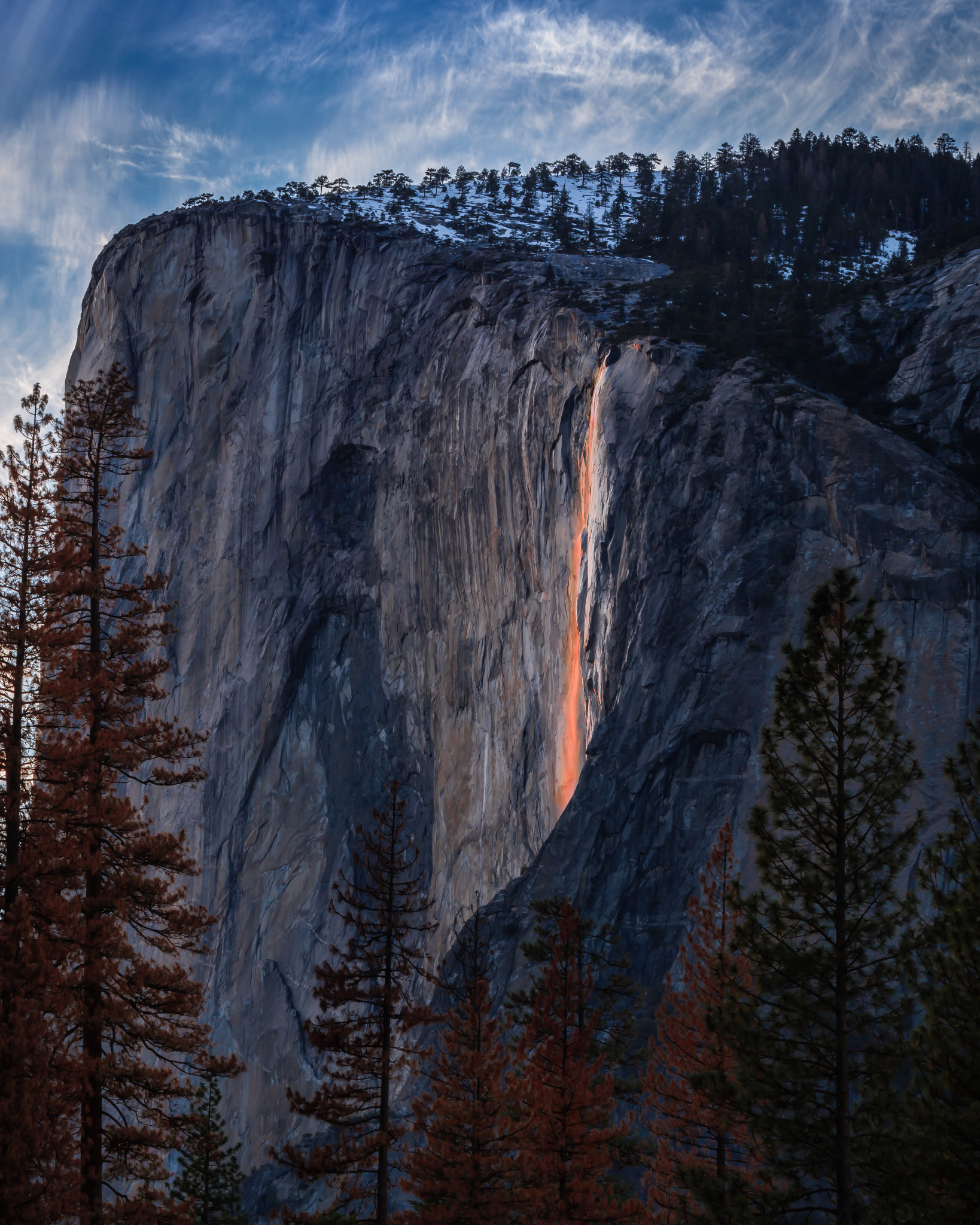 Canon EF 70-300mm F4-5.6 IS USM sample photo. Horse tail falls "firefall" photography