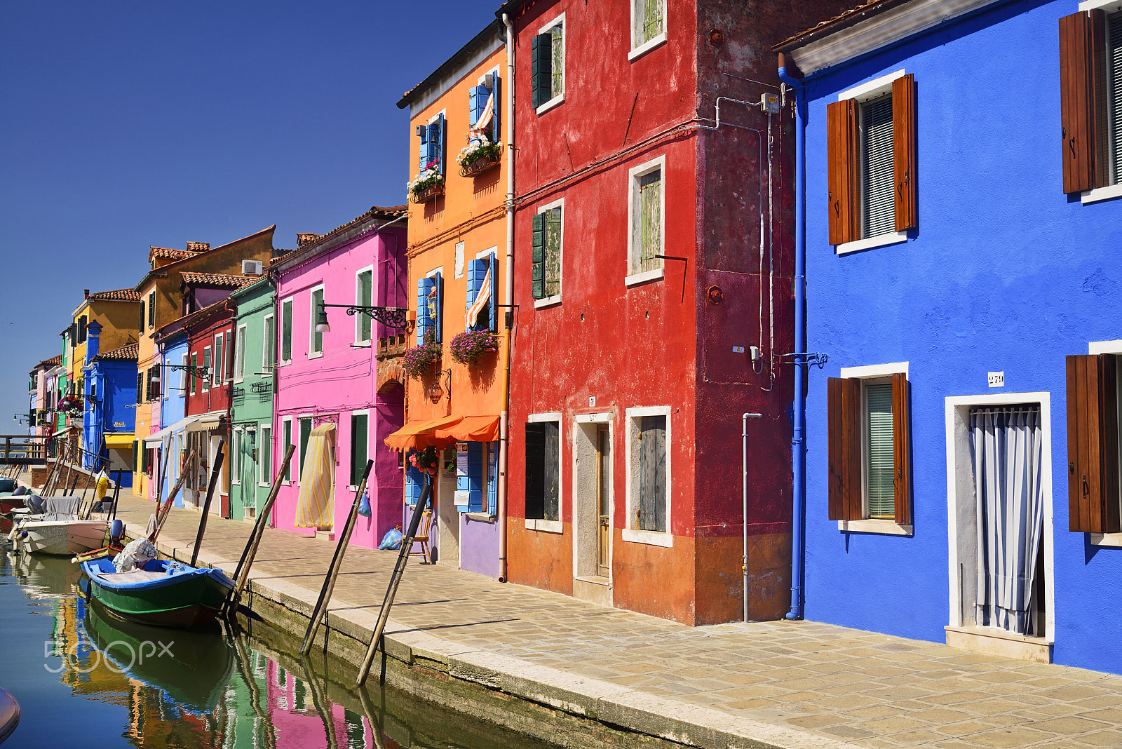 Nikon D800 sample photo. Italy venice burano island colourful housing on fondamenta di cavanella photography