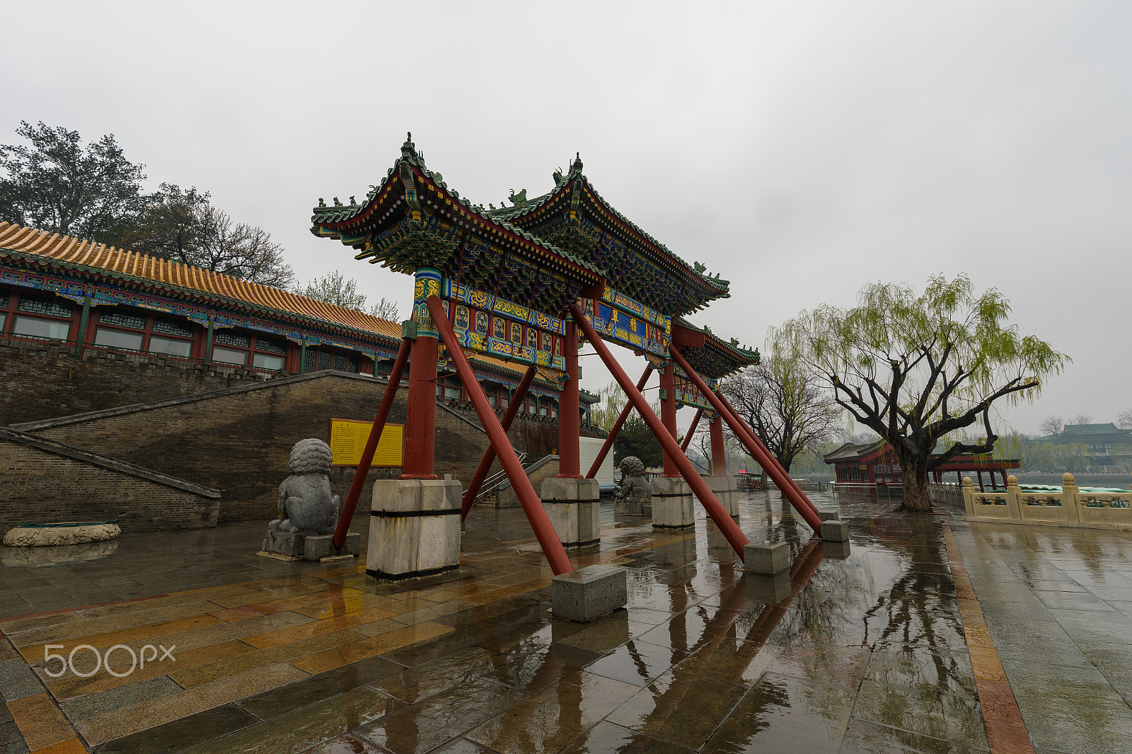 Nikon Df sample photo. Rainy days of beihai park. photography