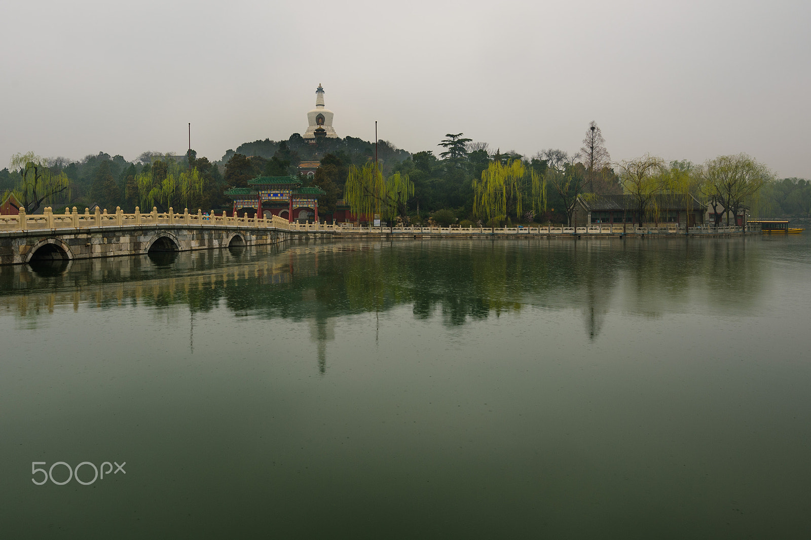 Nikon Df sample photo. Rainy days of beihai park. photography