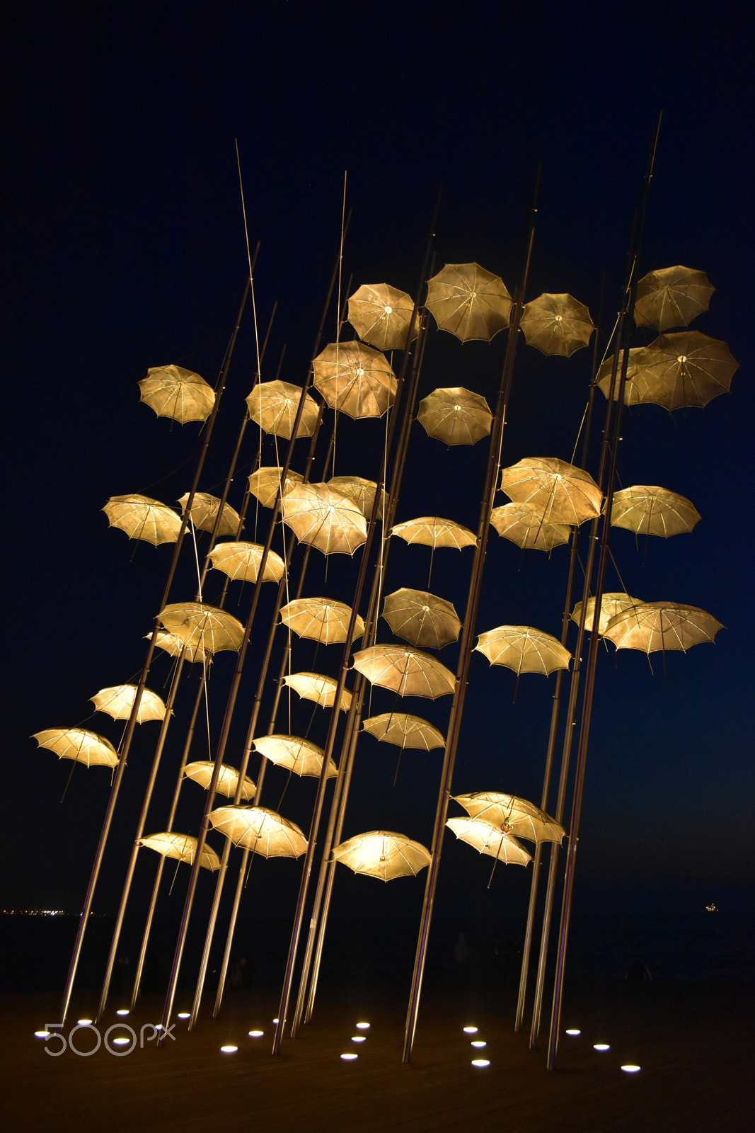 Nikon D7200 sample photo. Umbrellas in thessaloniki beach photography