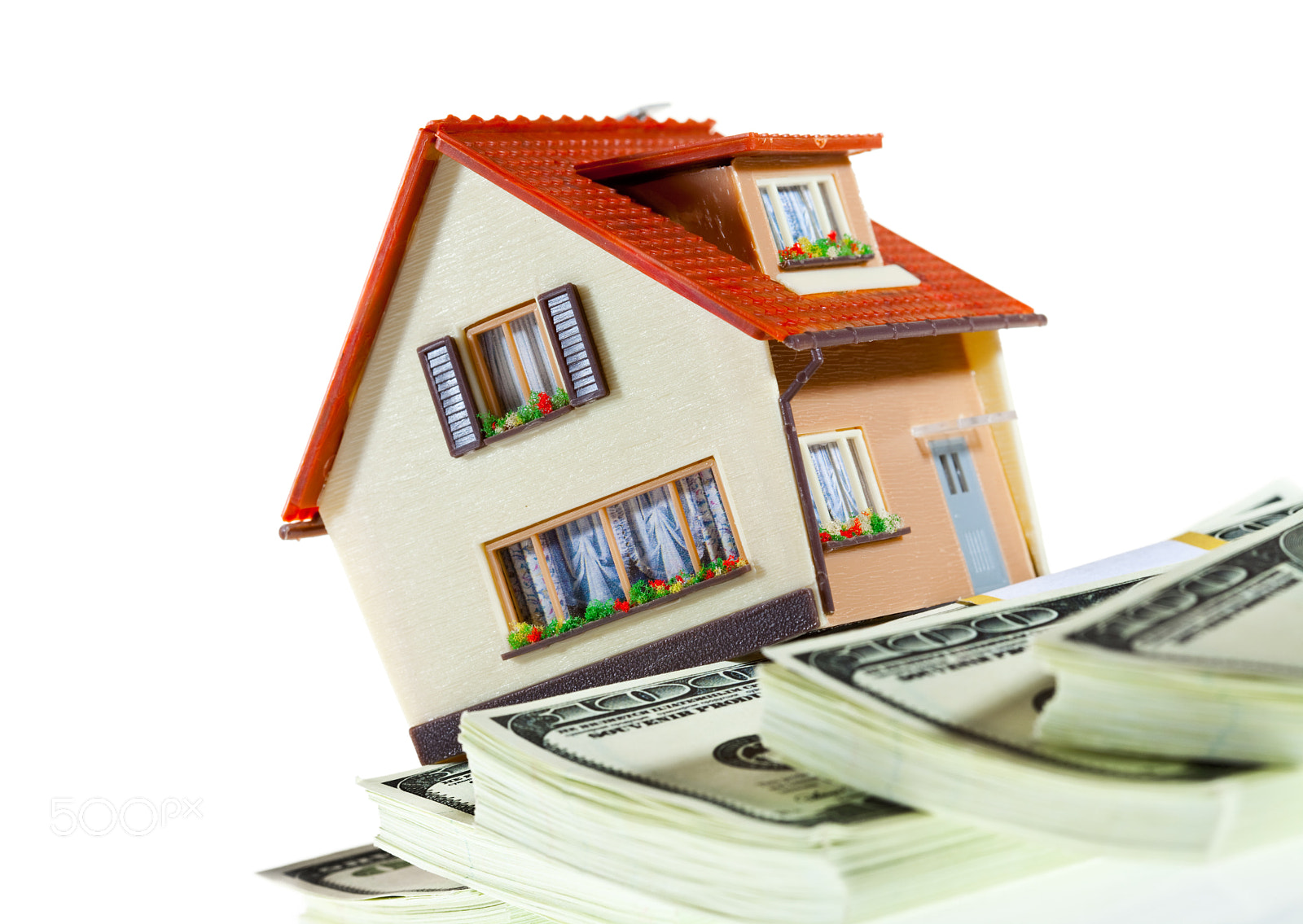 Canon EF 100mm F2.8 Macro USM sample photo. House on packs of banknotes photography