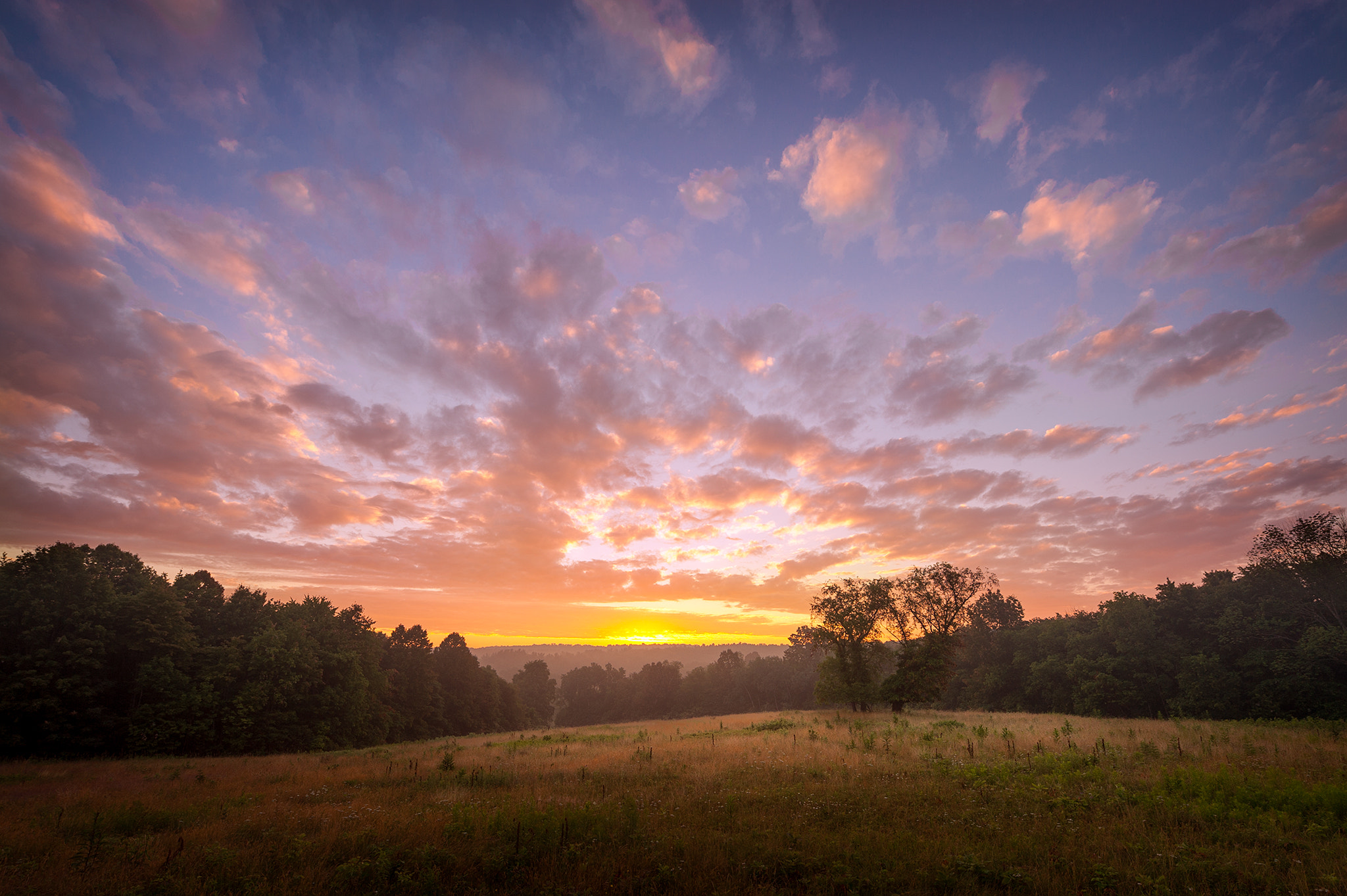 Nikon D700 sample photo. Sunrise on cuyahoga valley national park, ohio photography