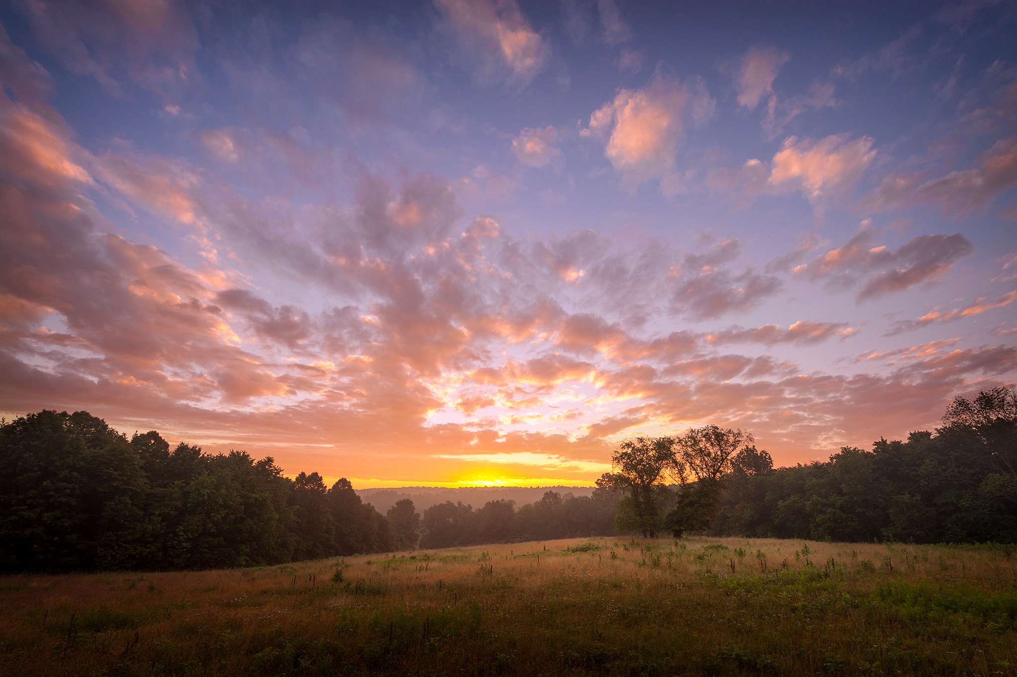 Nikon AF-S Nikkor 14-24mm F2.8G ED sample photo. Sunrise on cuyahoga valley national park, ohio photography