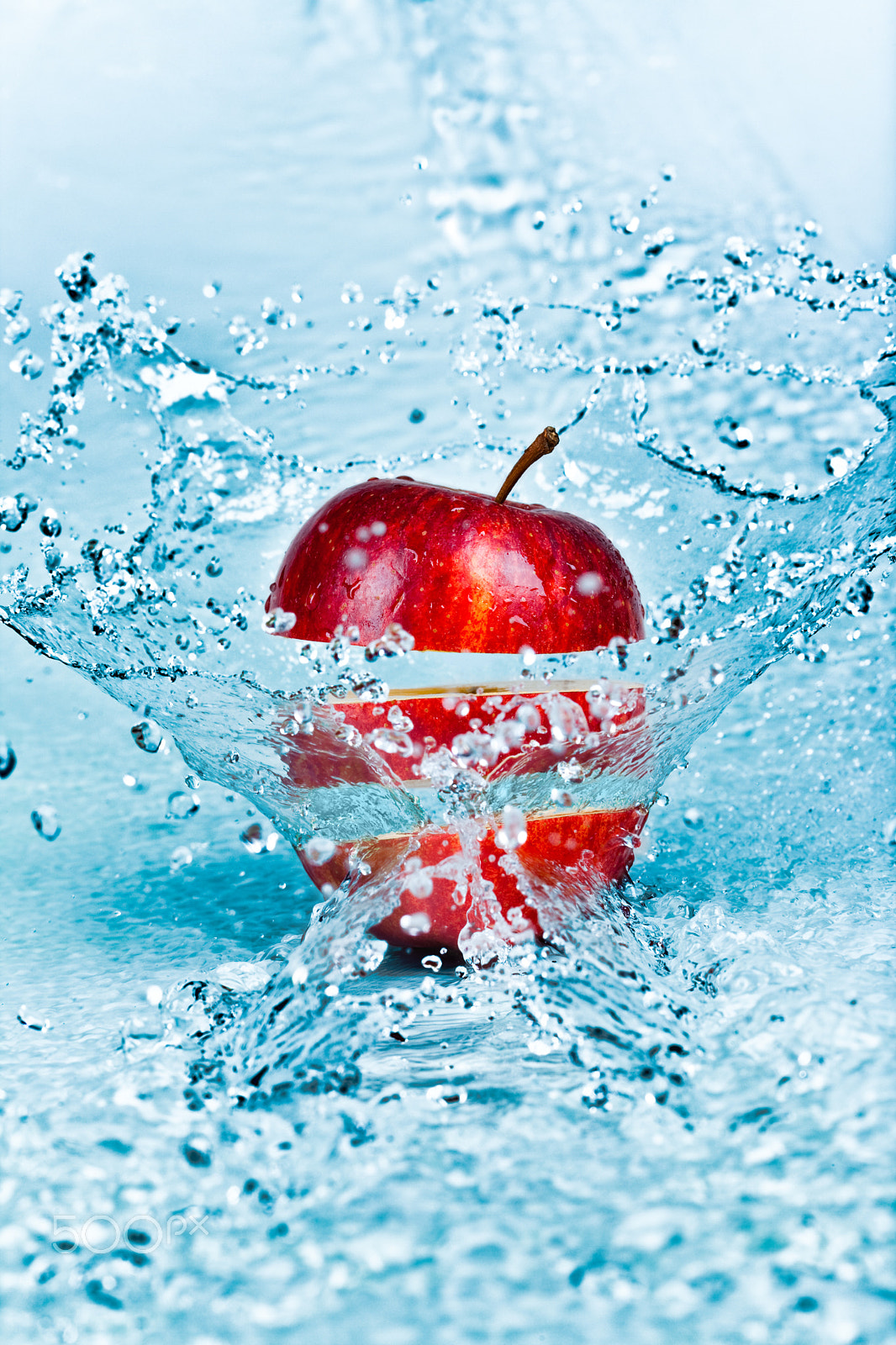 Canon EOS 5D Mark II sample photo. Apple and water photography