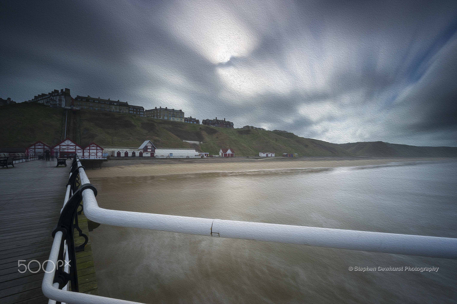 Nikon D3S sample photo. Looking back at saltburn from the pier. photography
