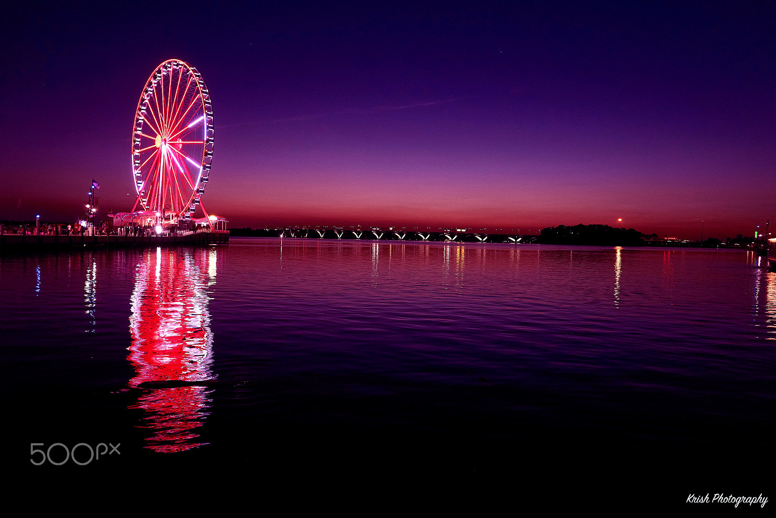 Sony a7R II sample photo. The magical night @ the national harbour dc! photography