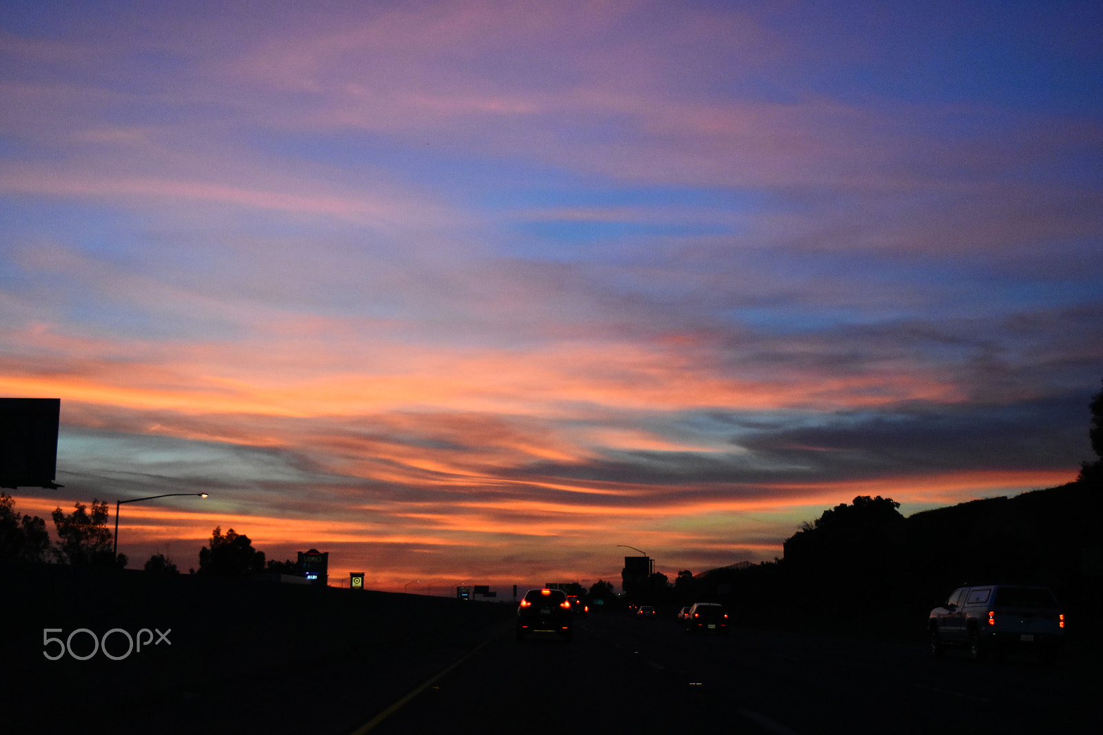 Nikon D7200 sample photo. Sunset on the highway photography
