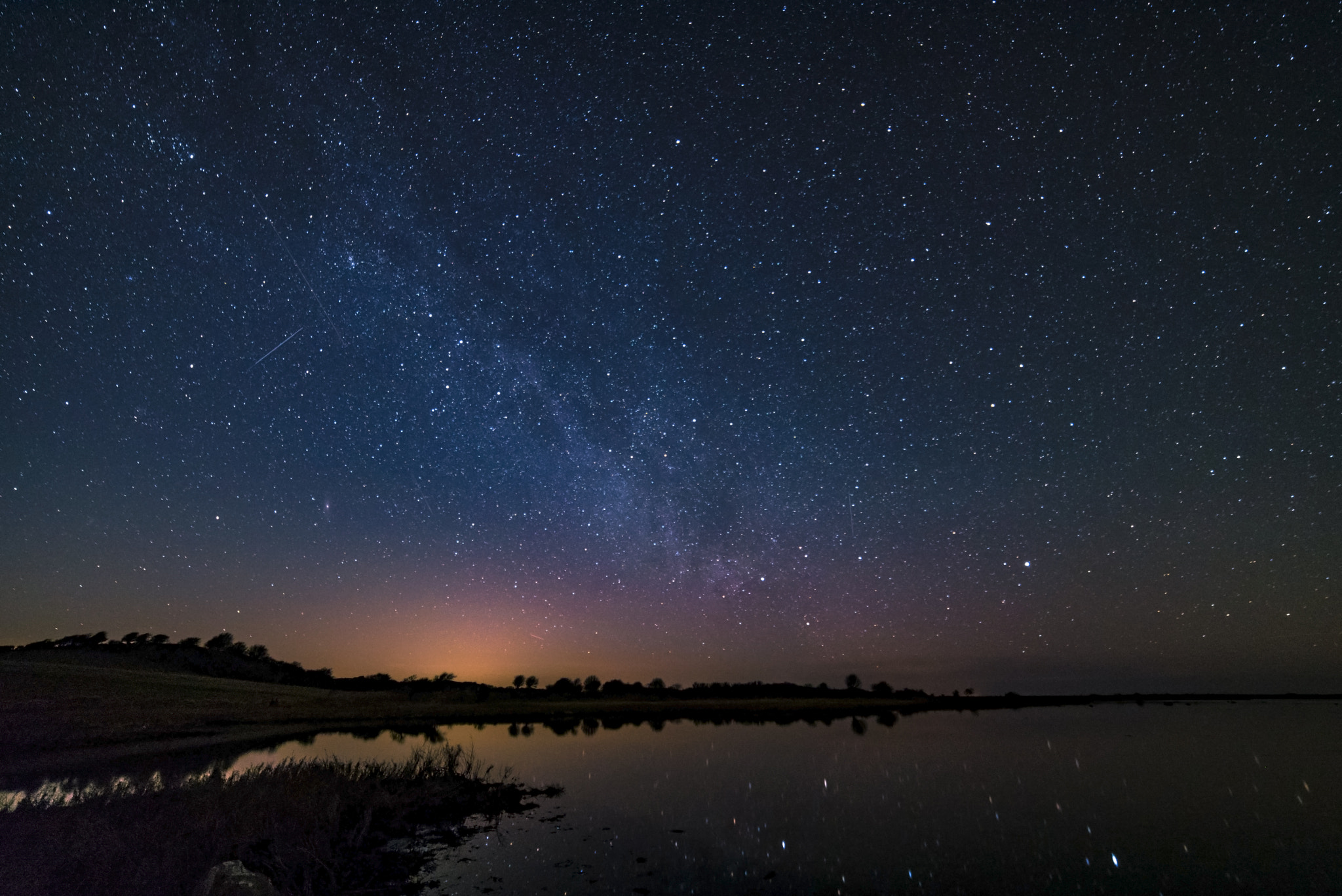 Samyang 14mm F2.8 ED AS IF UMC sample photo. The milky way @ fyns hoved photography
