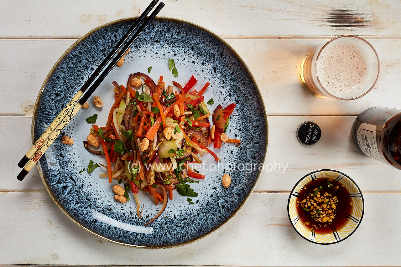 Sigma 50mm F1.4 DG HSM Art sample photo. Asian crispy vegetables photography